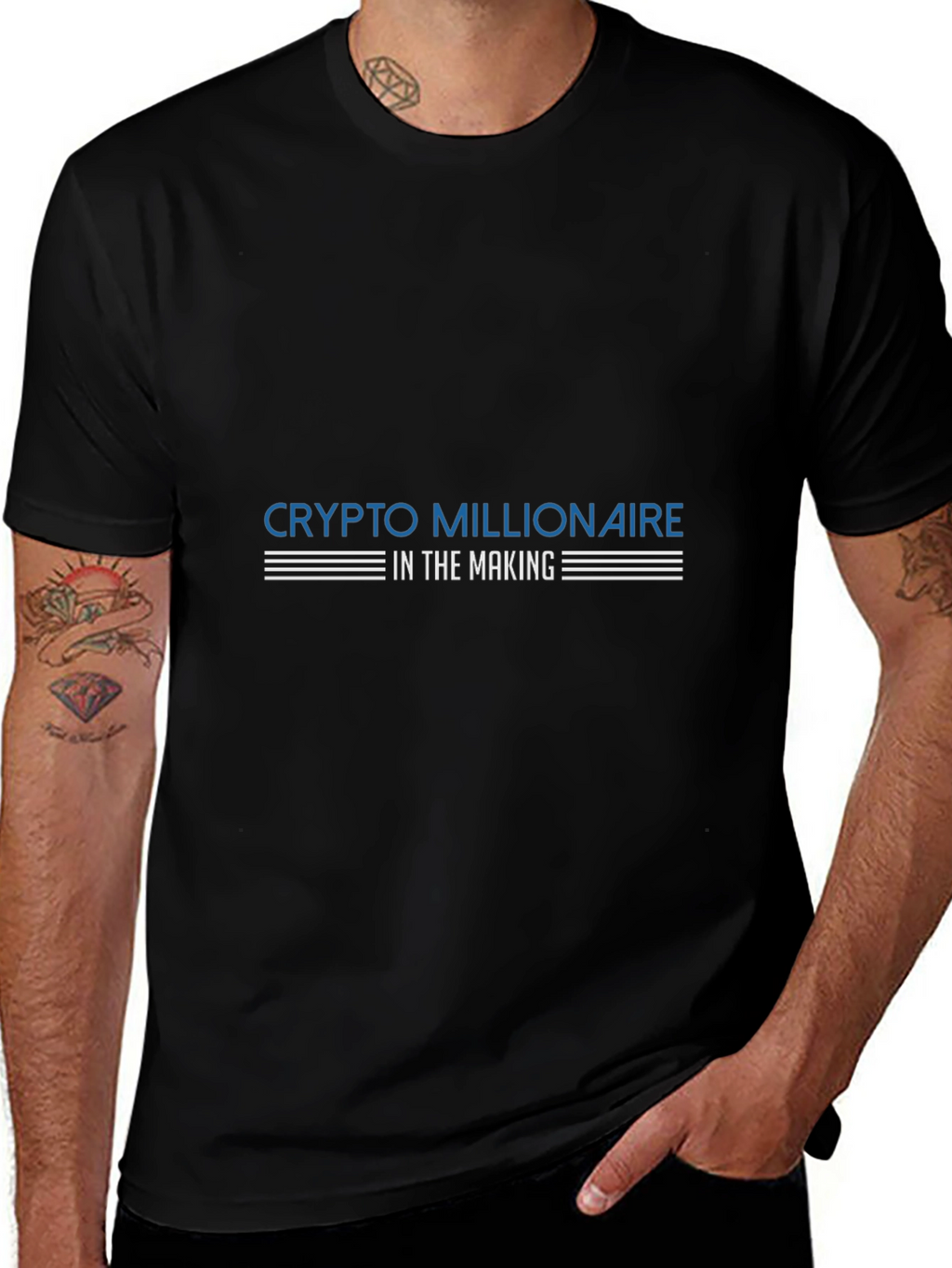 Crypto Millionaire in the Making Black T-Shirt
