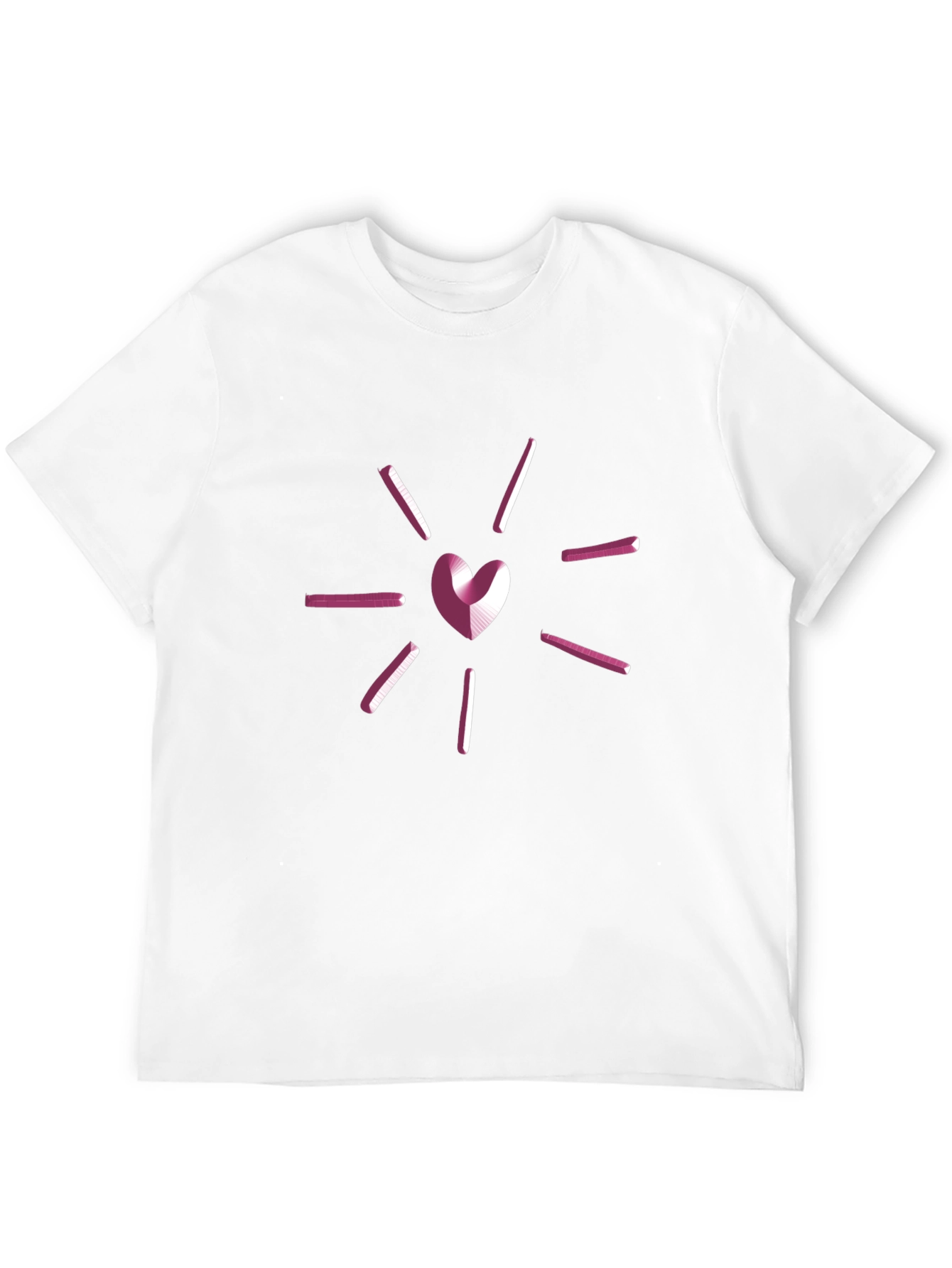 Heart Ray Graphic Tee - Stylish Casual Wear