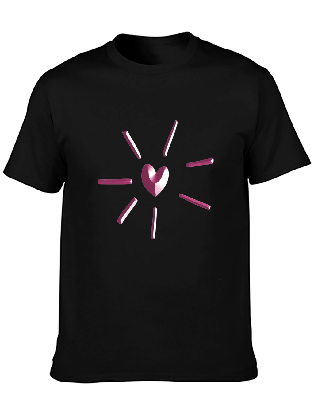 Heart Ray Graphic Tee - Stylish Casual Wear