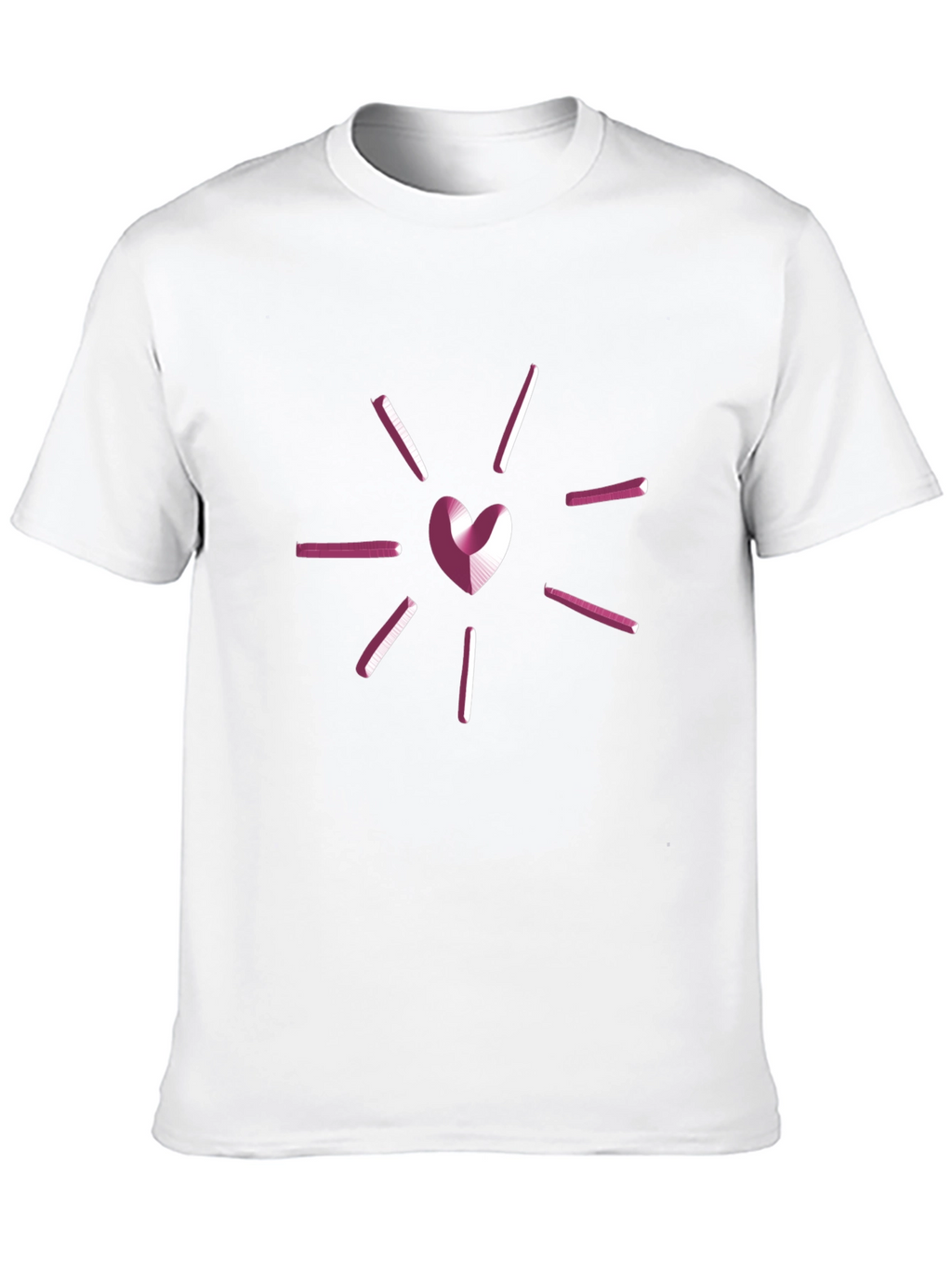 Heart Ray Graphic Tee - Stylish Casual Wear