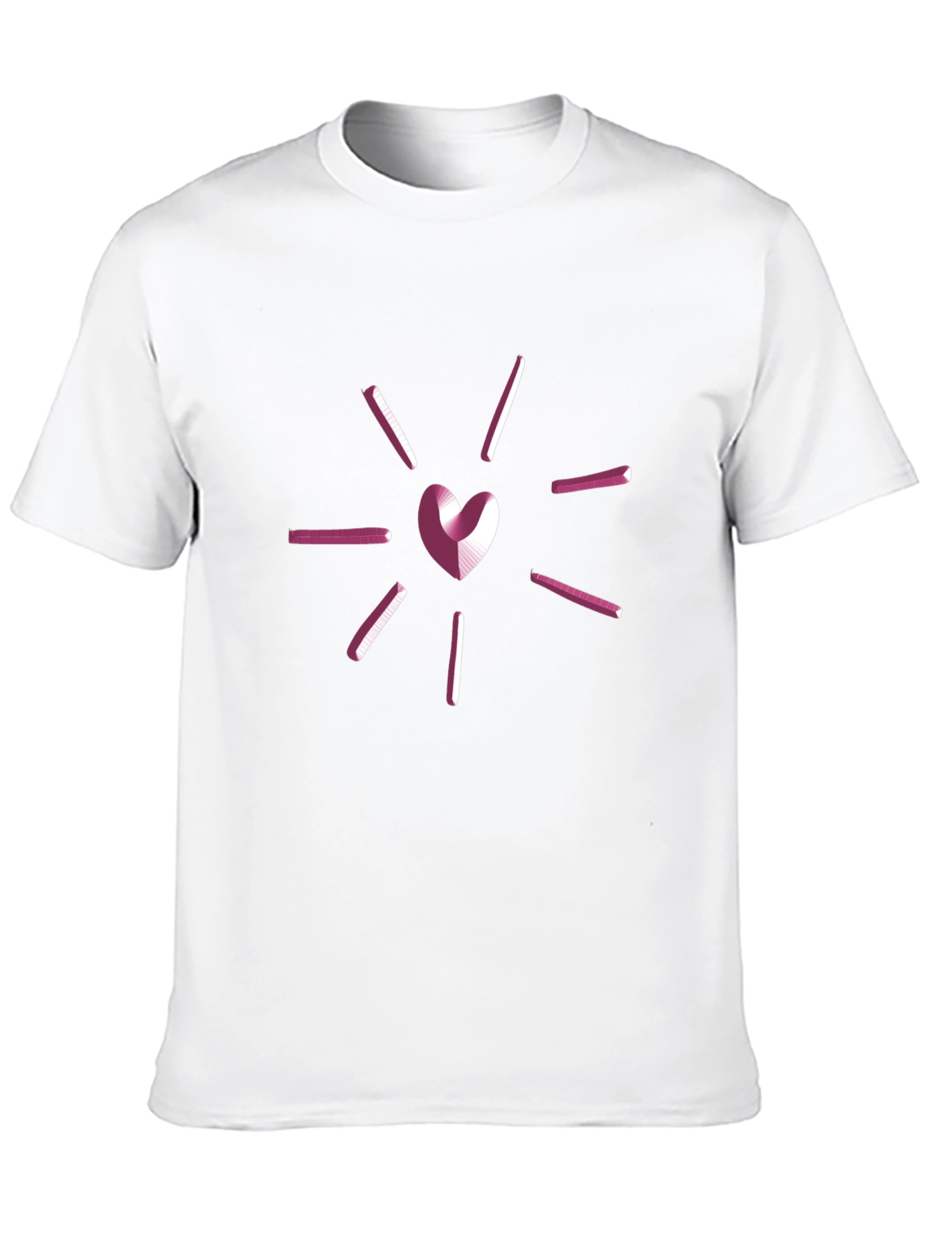 Heart Ray Graphic Tee - Stylish Casual Wear