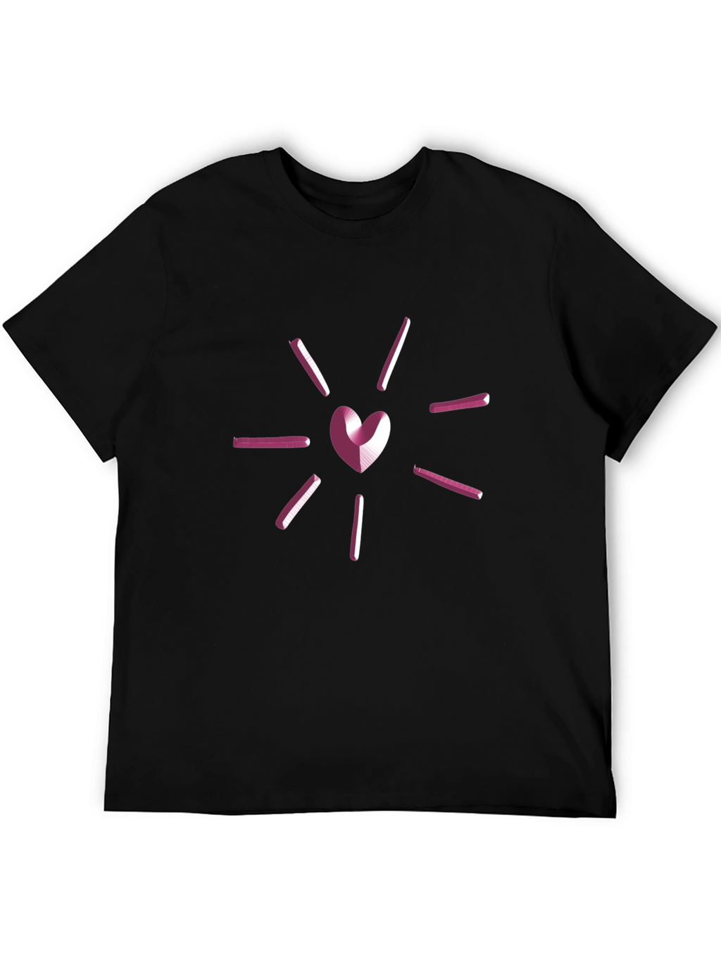 Heart Ray Graphic Tee - Stylish Casual Wear