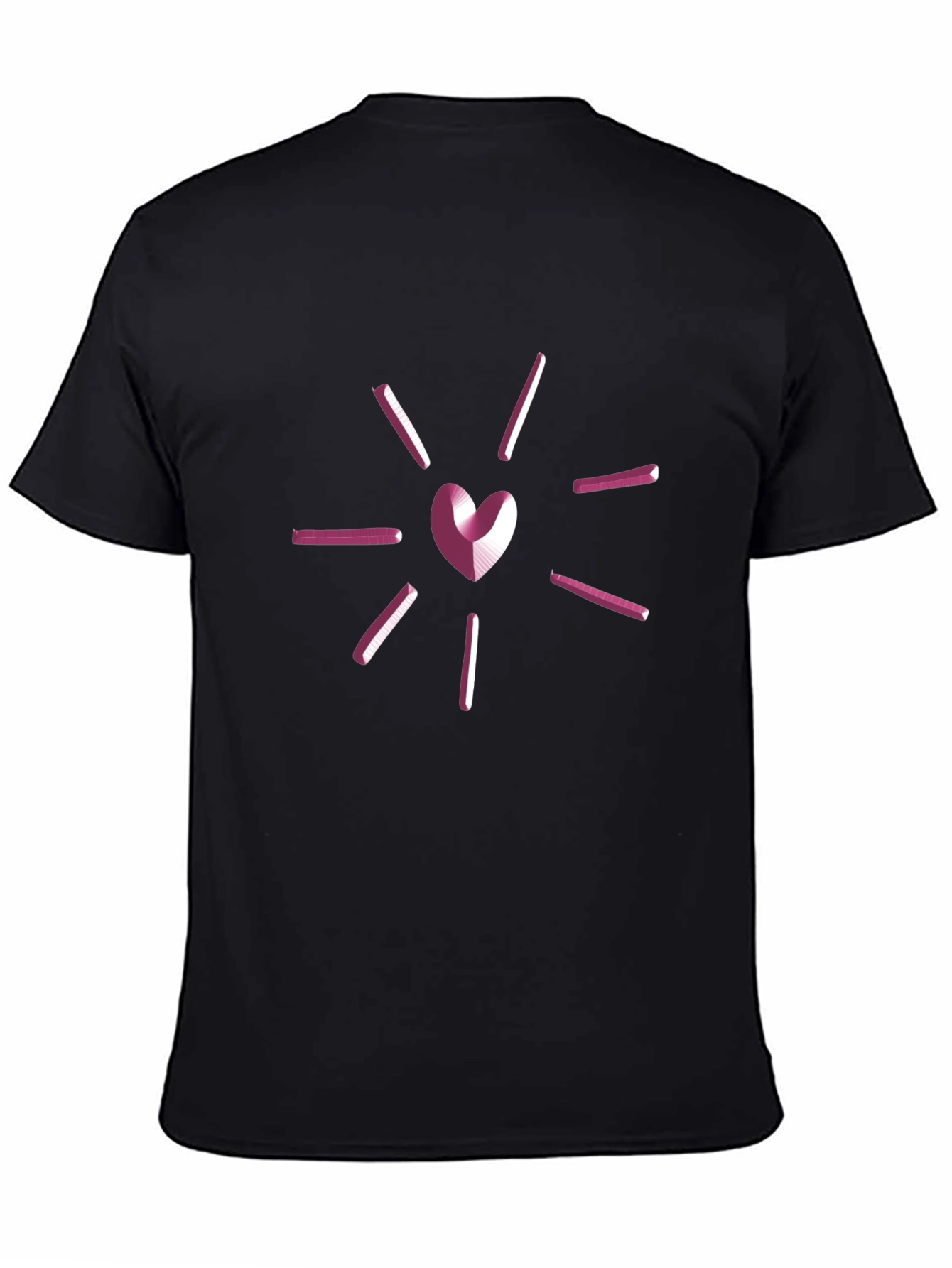 Heart Ray Graphic Tee - Stylish Casual Wear