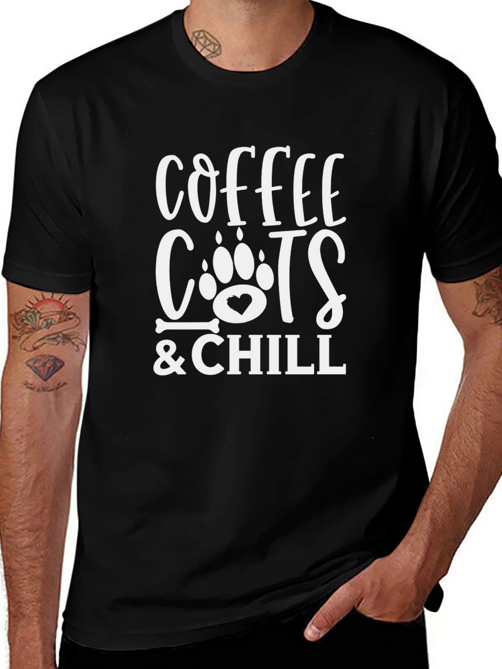 Coffee Cats & Chill Graphic T-Shirt
