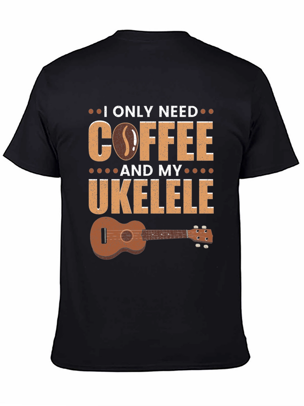 Coffee and Ukulele Graphic T-Shirt