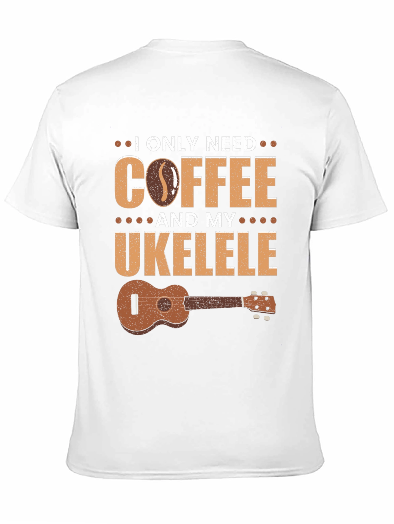 Coffee and Ukulele Graphic T-Shirt