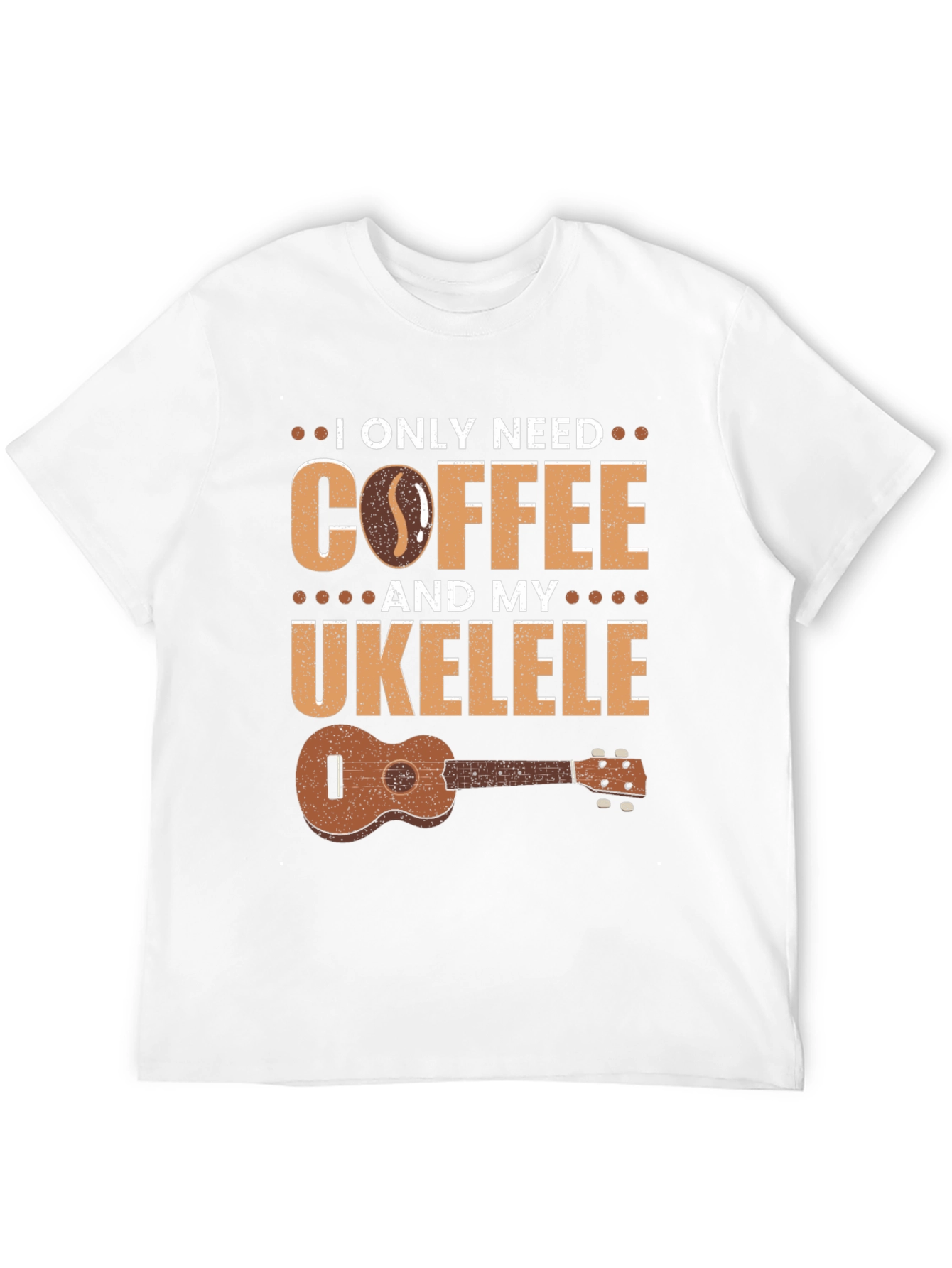 Coffee and Ukulele Graphic T-Shirt