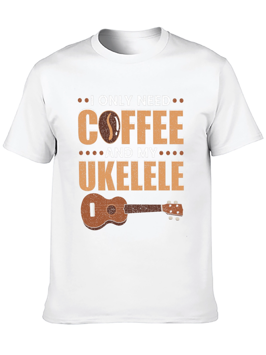Coffee and Ukulele Graphic T-Shirt