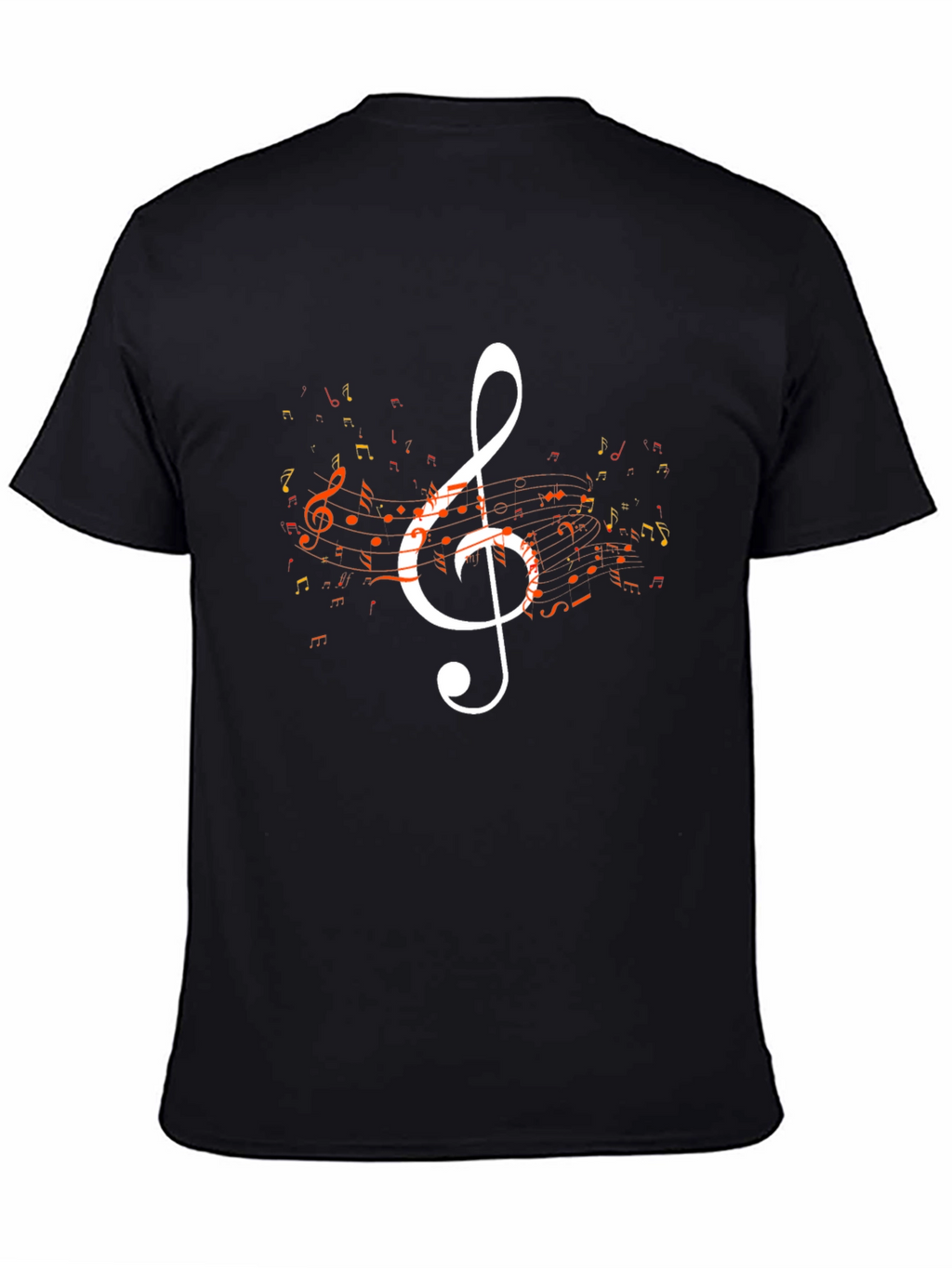 Musical Note Graphic Tee - Black