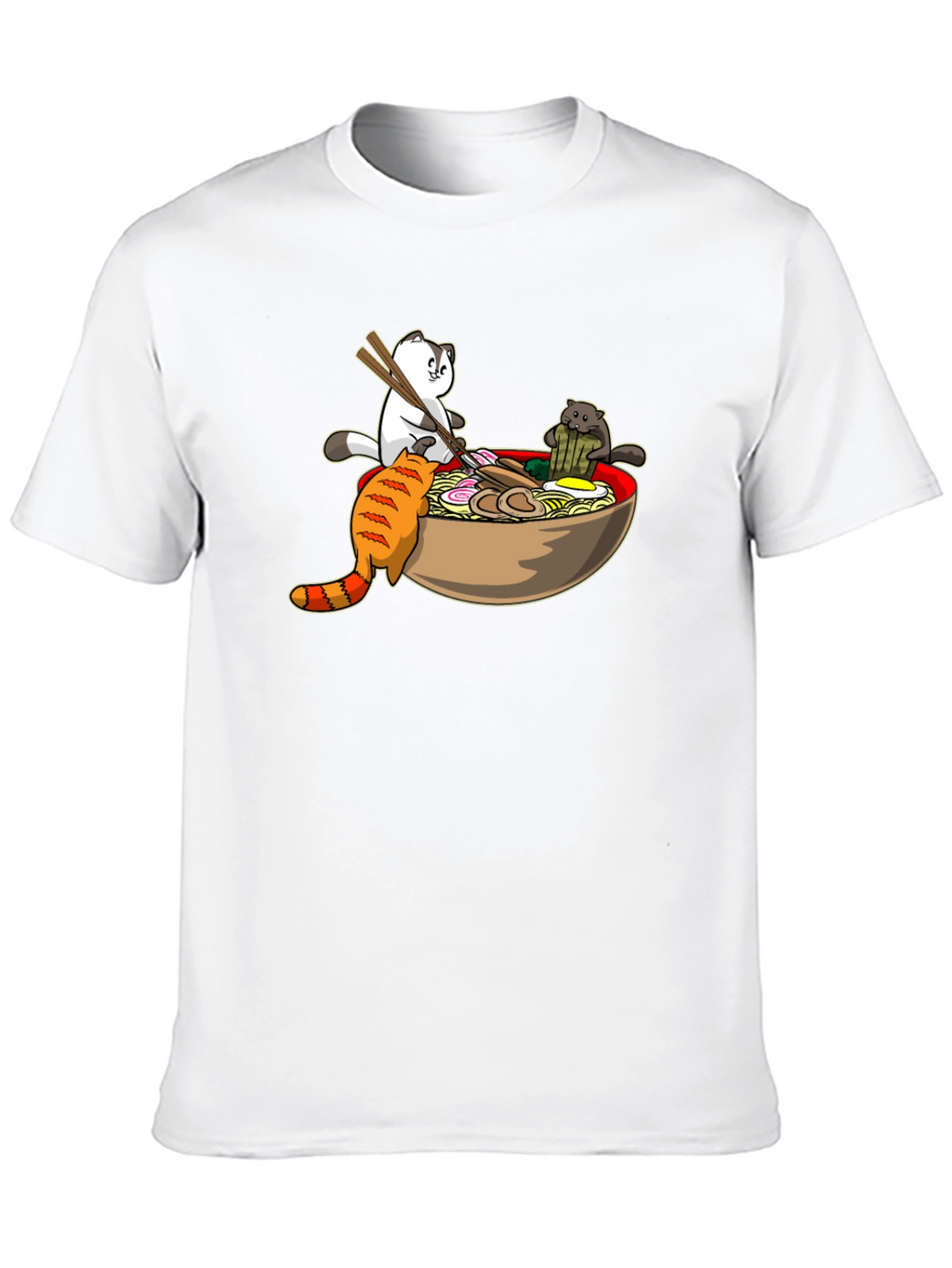 Ramen Cats Black T-Shirt - Unique Graphic Tee