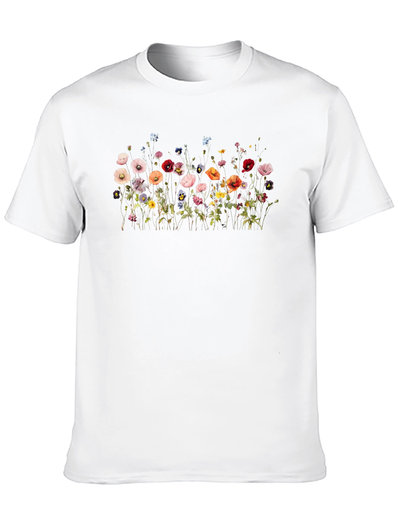 Floral Print Black T-Shirt