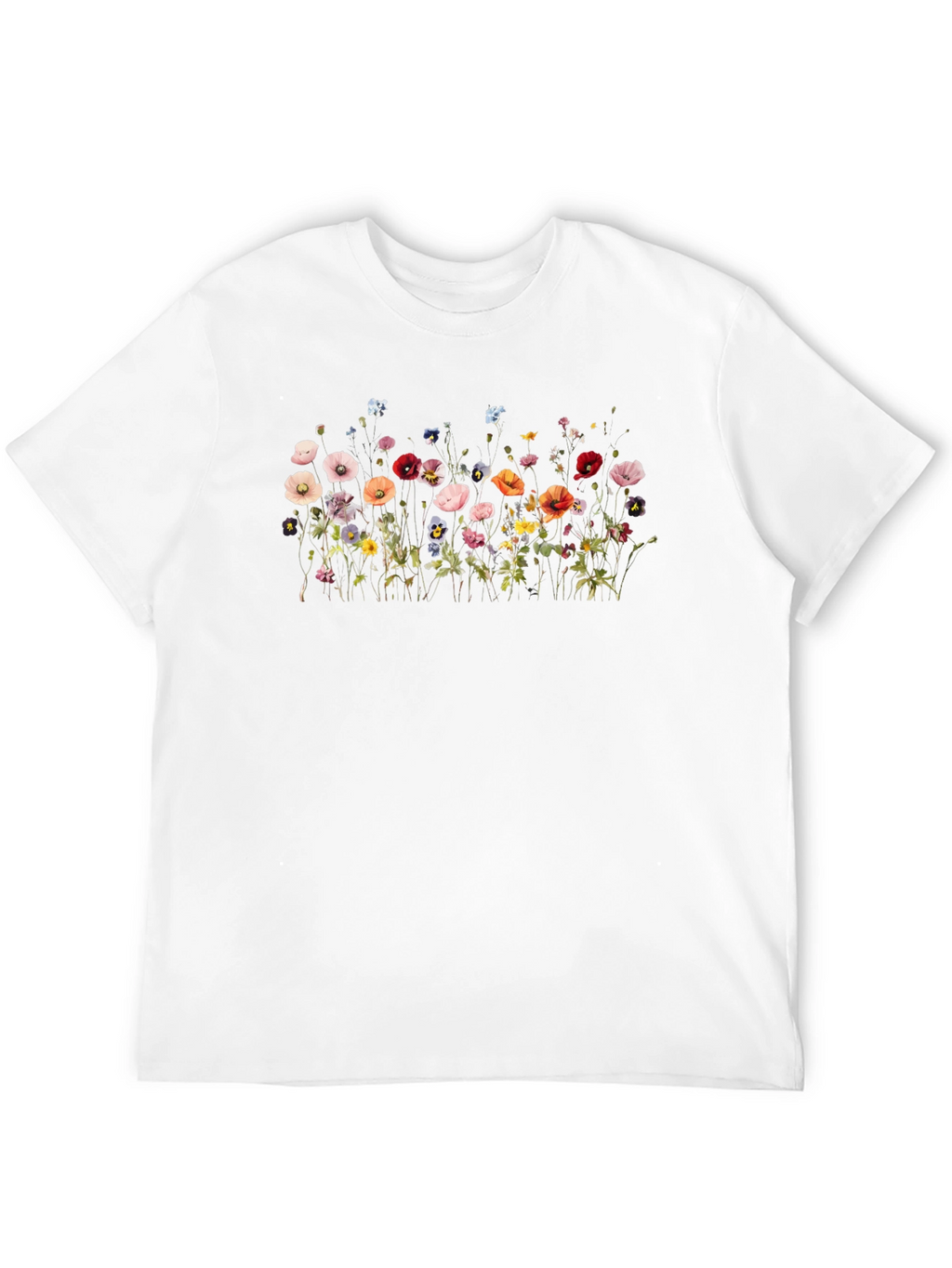 Floral Print Black T-Shirt