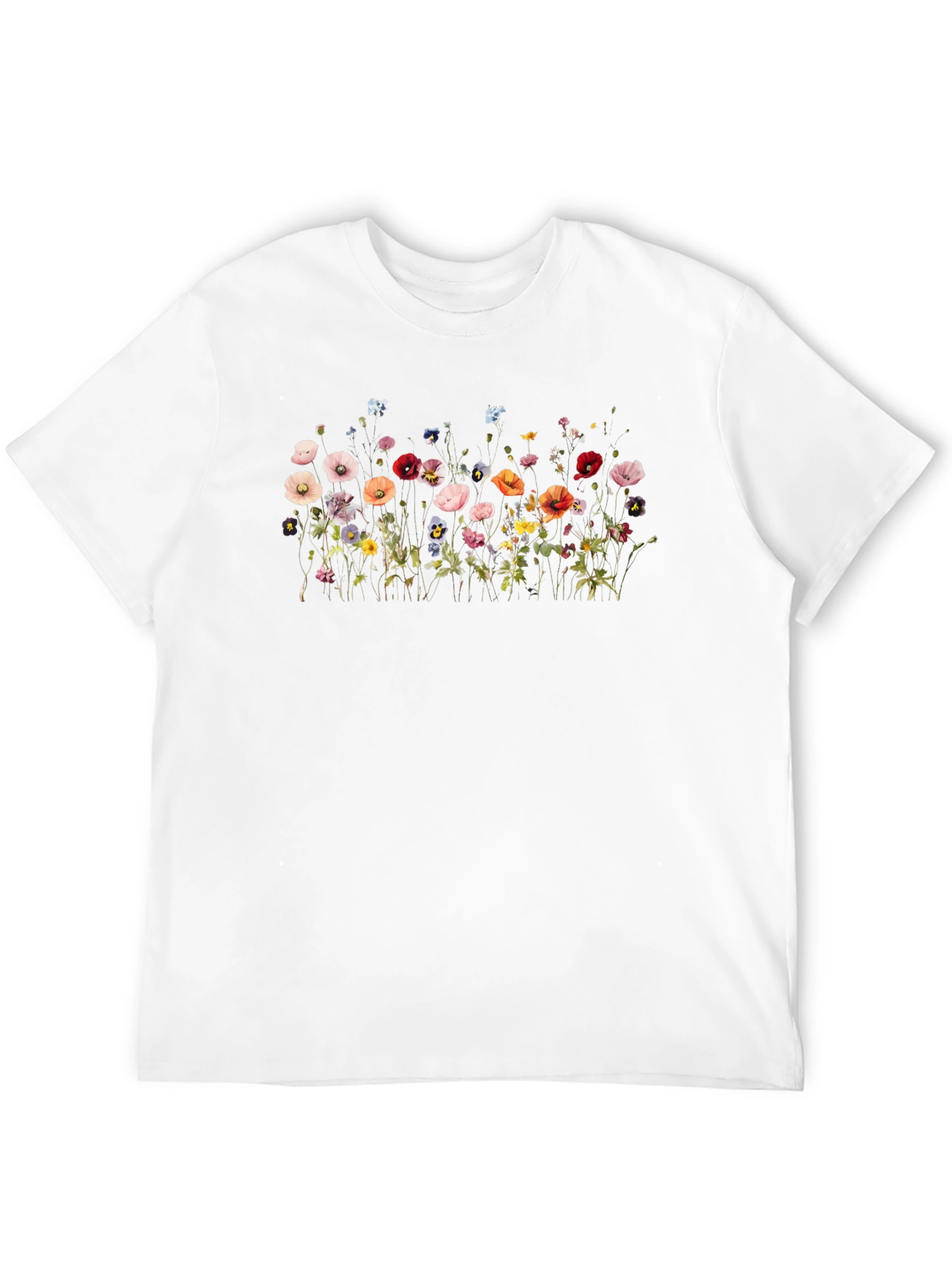 Floral Print Black T-Shirt