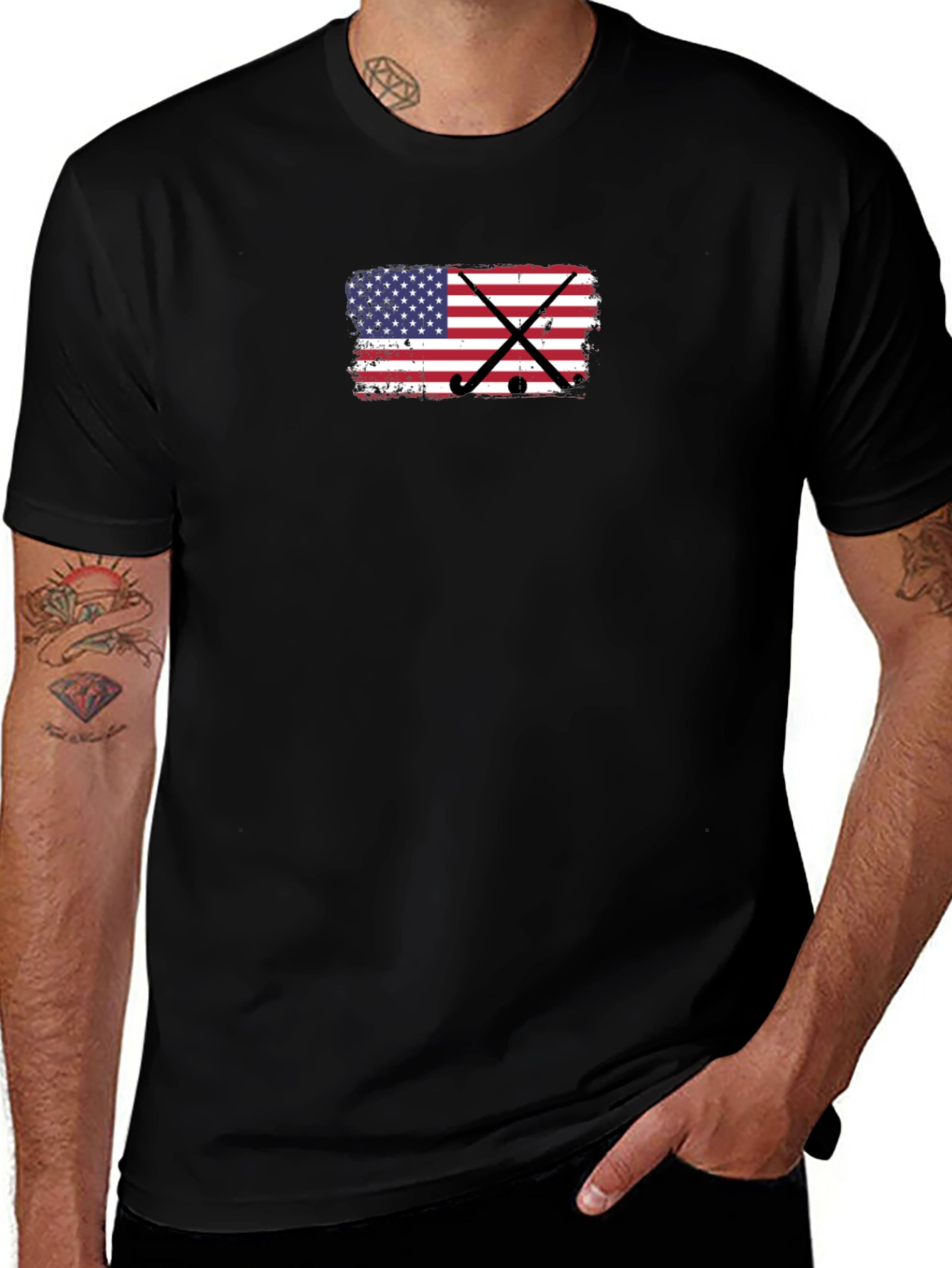 USA Hockey Flag Graphic T-Shirt