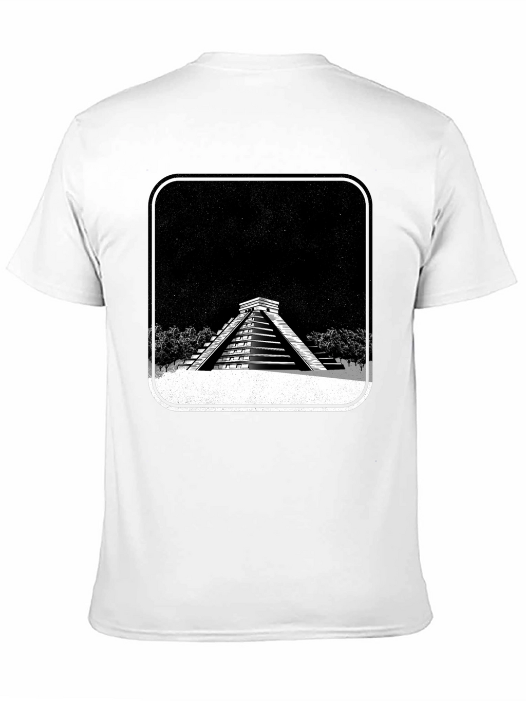 Mayan Pyramid Graphic Tee - Black Unisex T-Shirt