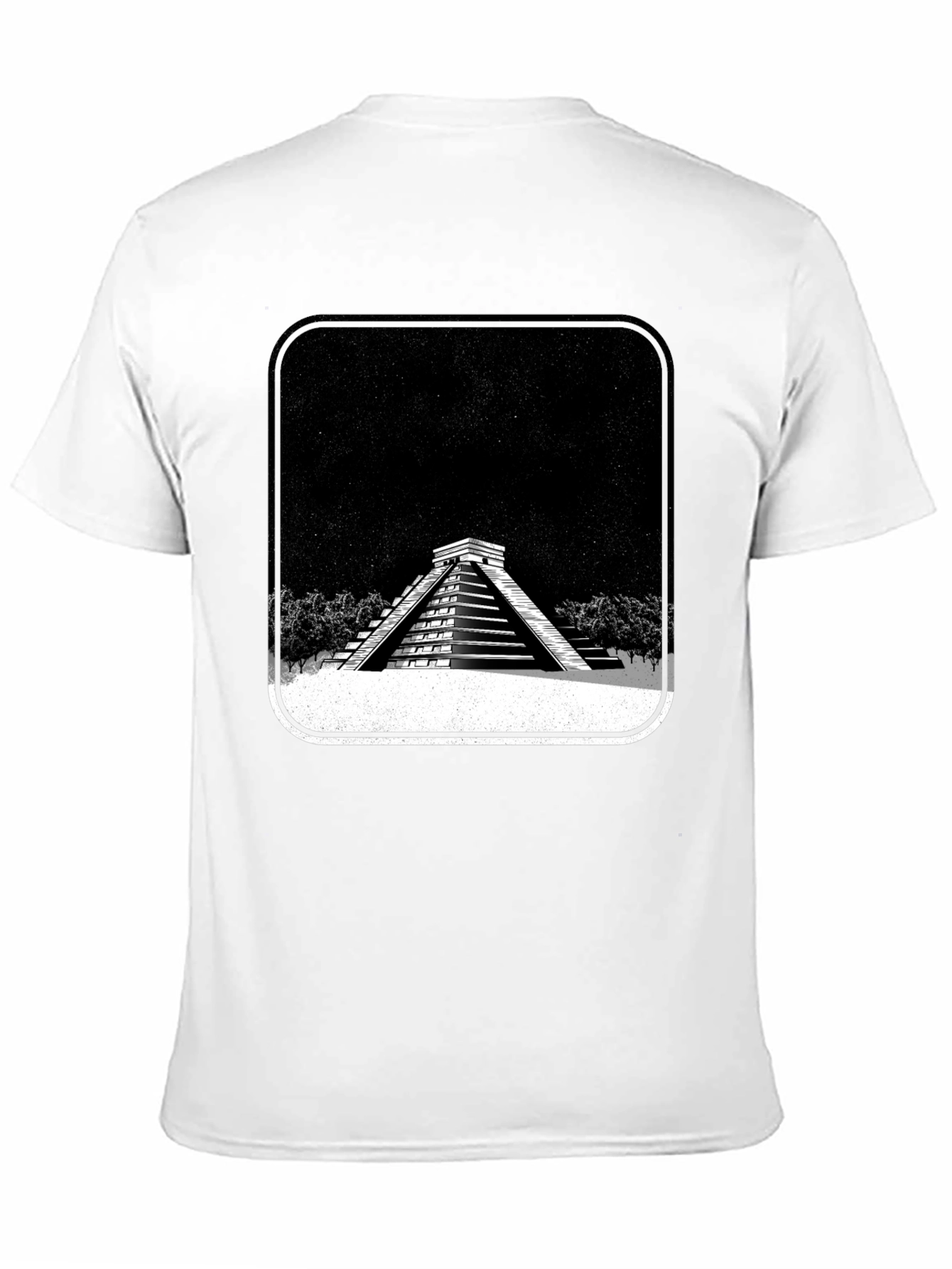 Mayan Pyramid Graphic Tee - Black Unisex T-Shirt