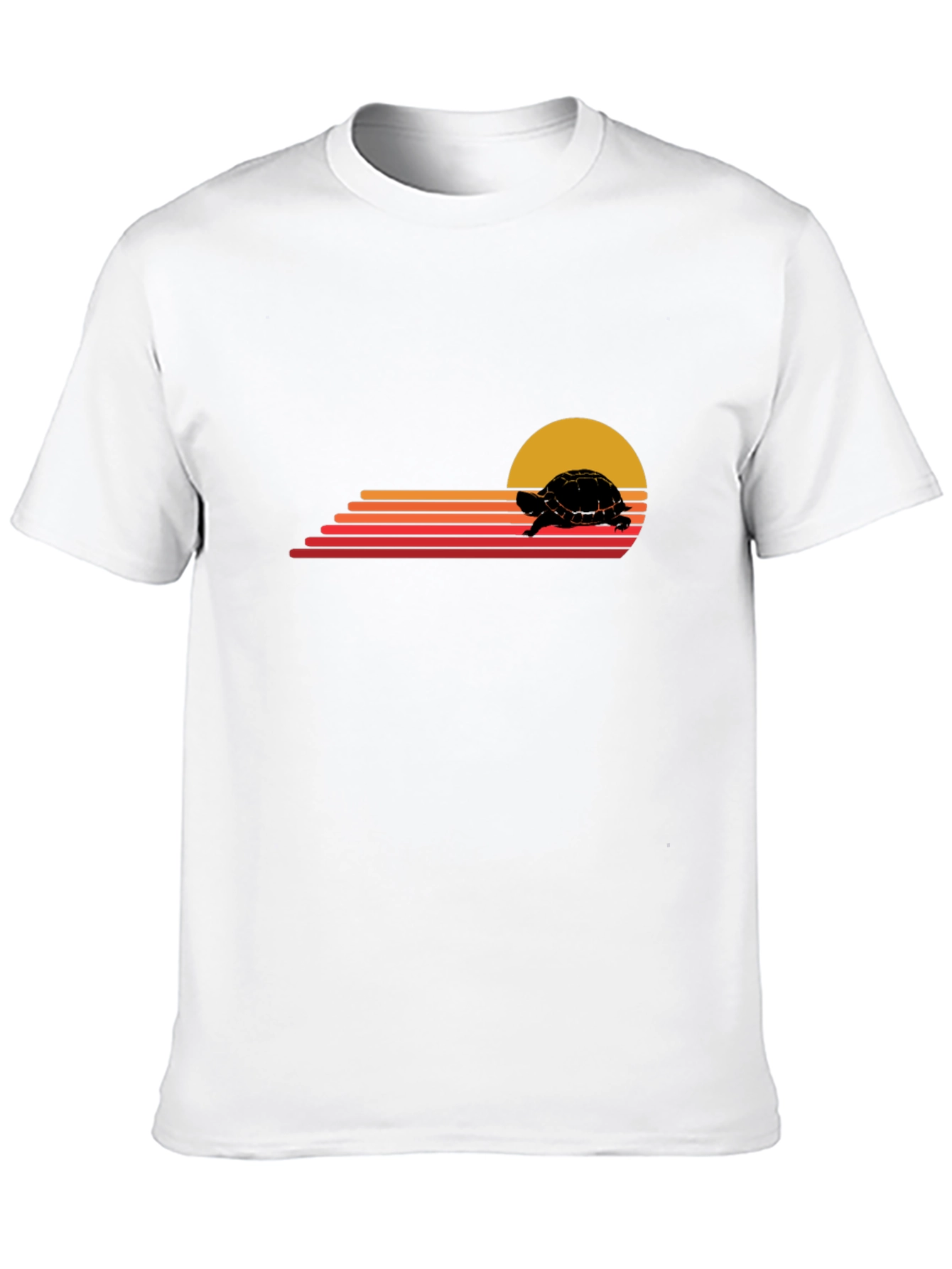 Retro Turtle Sunset Graphic Tee