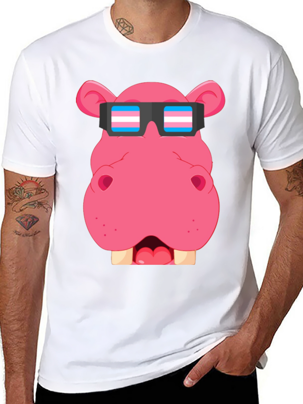 Hippo Transgender Pride T-Shirt