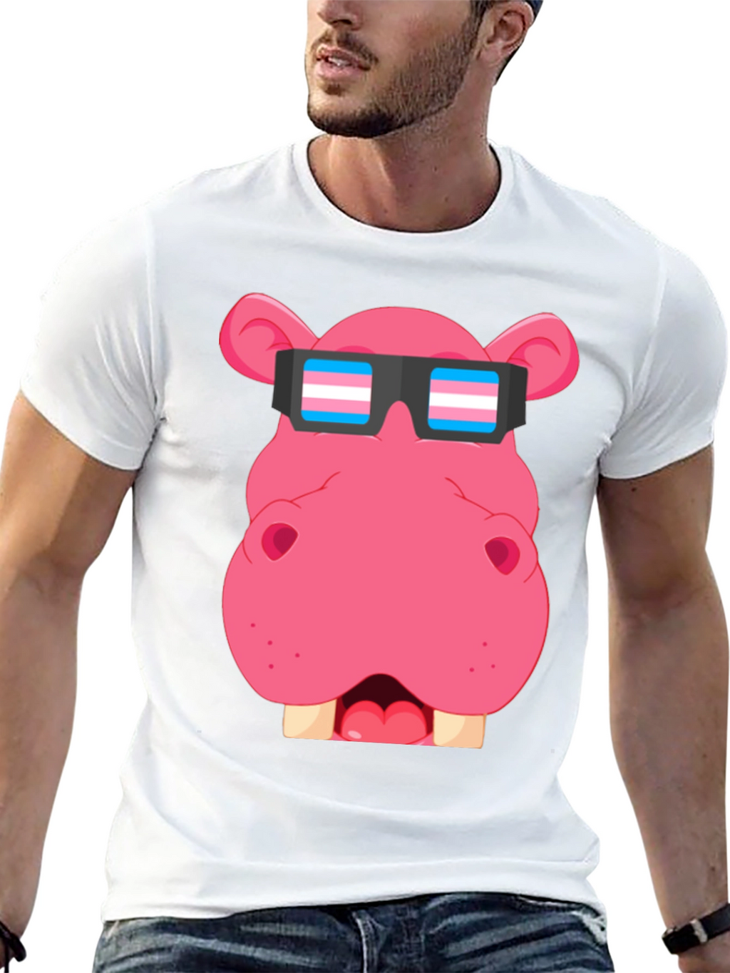 Hippo Transgender Pride T-Shirt