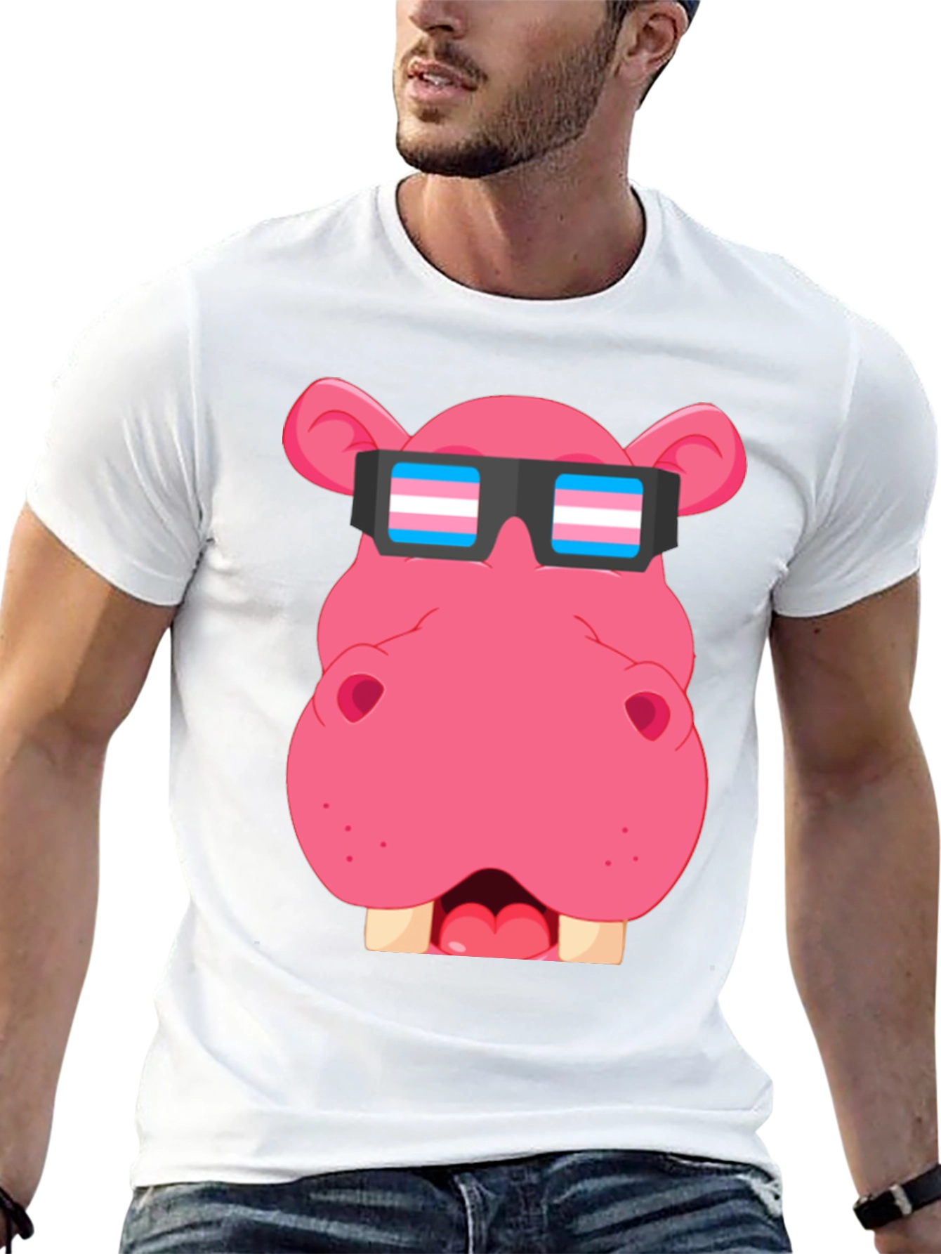 Hippo Transgender Pride T-Shirt