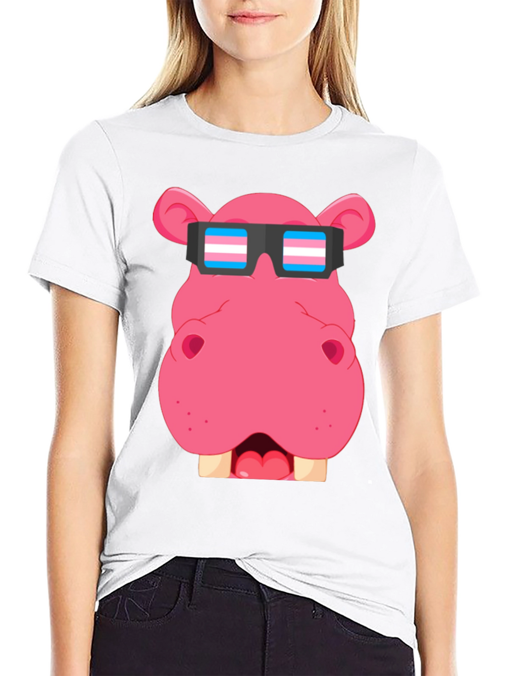 Hippo Transgender Pride T-Shirt