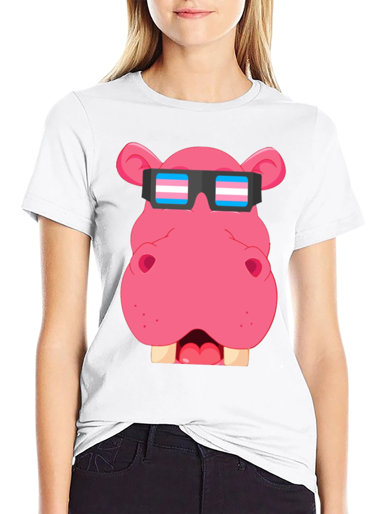 Hippo Transgender Pride T-Shirt