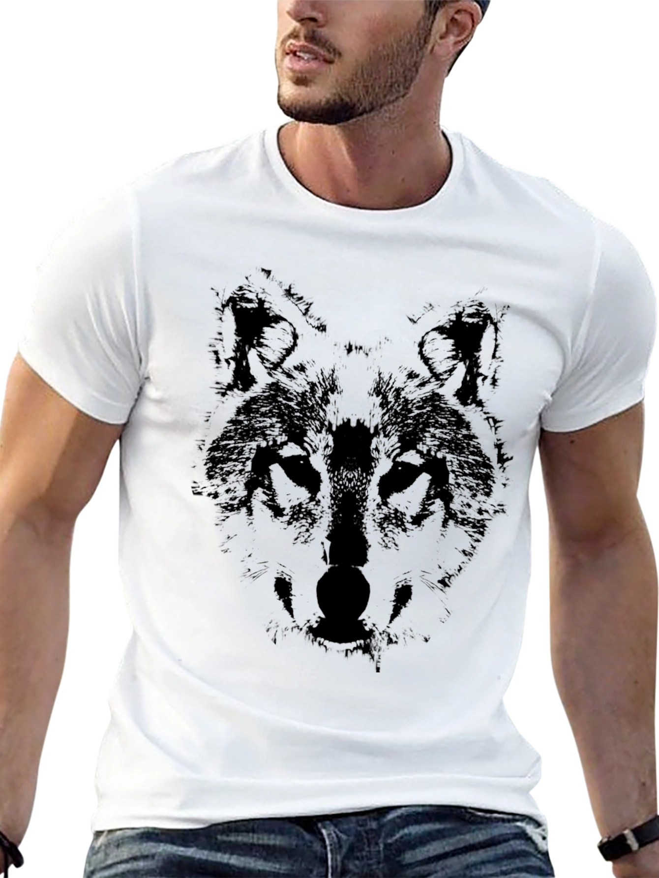 Wolf Graphic Black T-Shirt