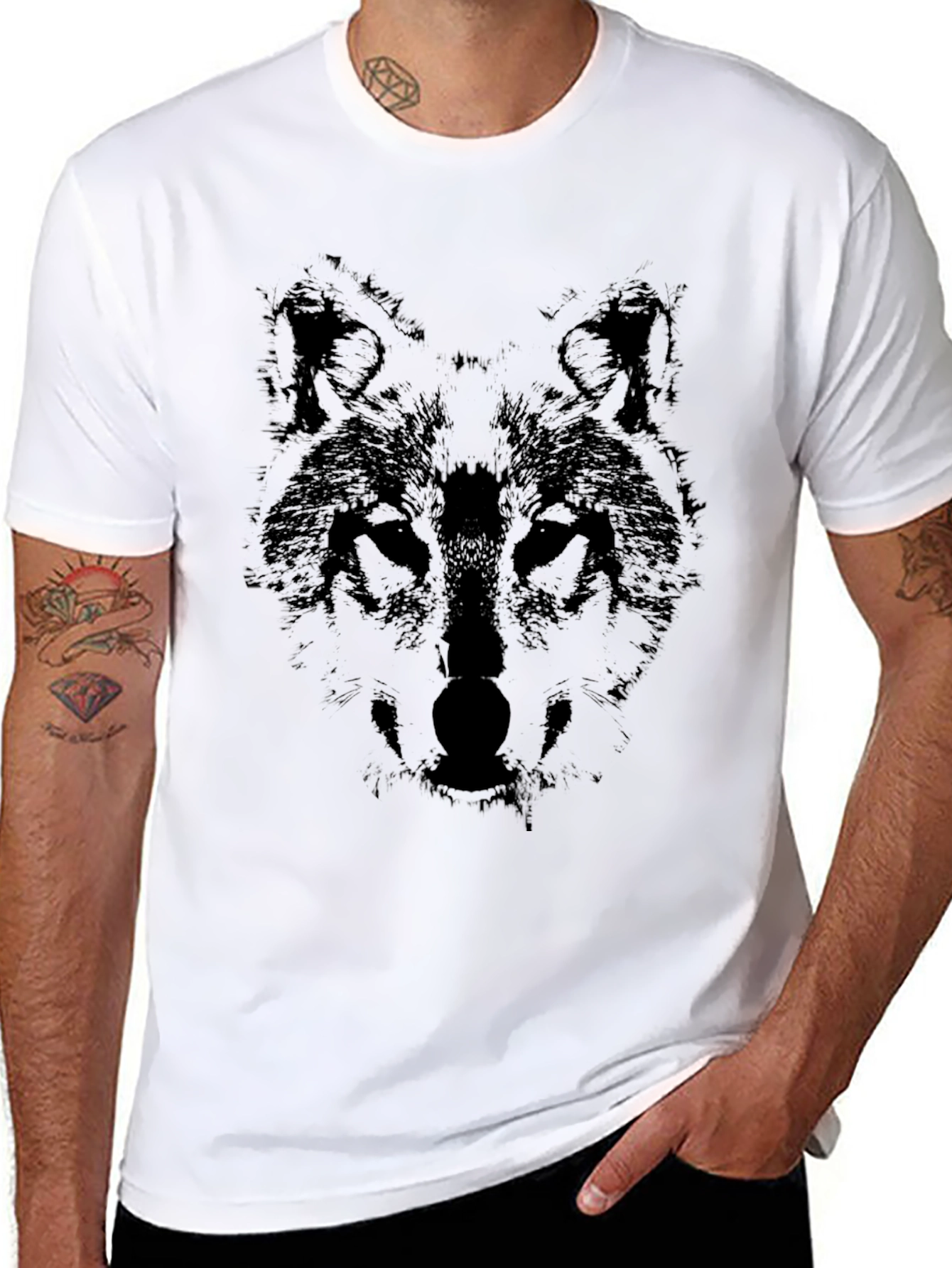 Wolf Graphic Black T-Shirt