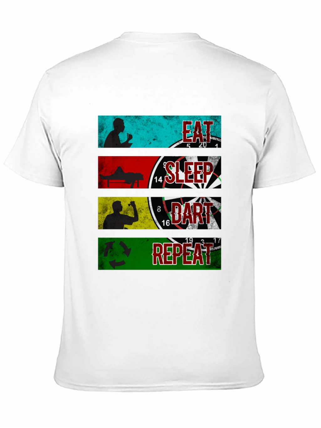 Eat Sleep Dart Repeat Graphic Tee - Black