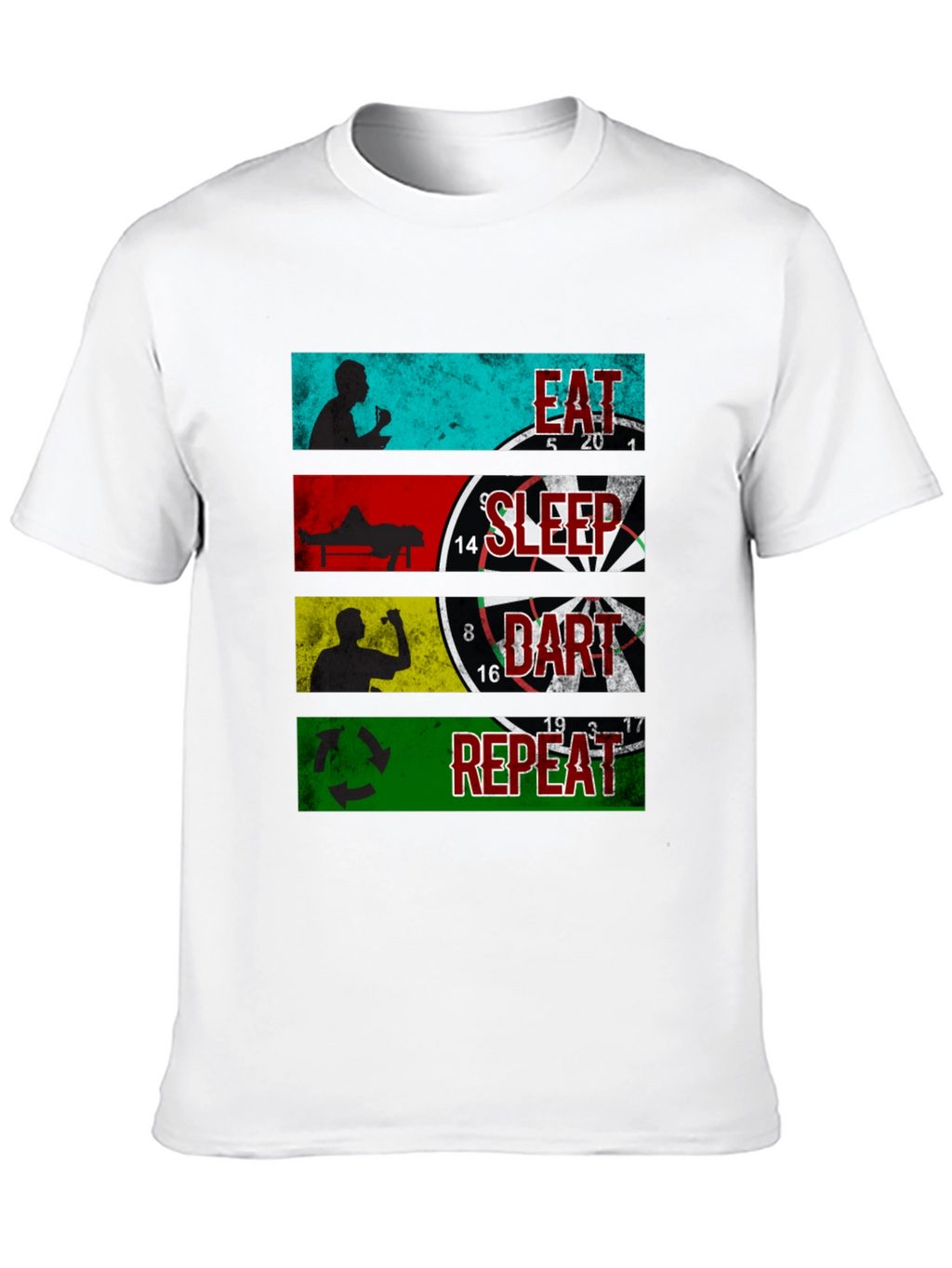Eat Sleep Dart Repeat Graphic Tee - Black