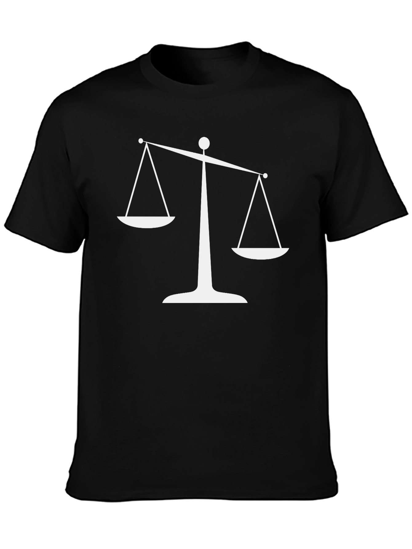 Scales of Justice Graphic Tee - Black Cotton T-Shirt