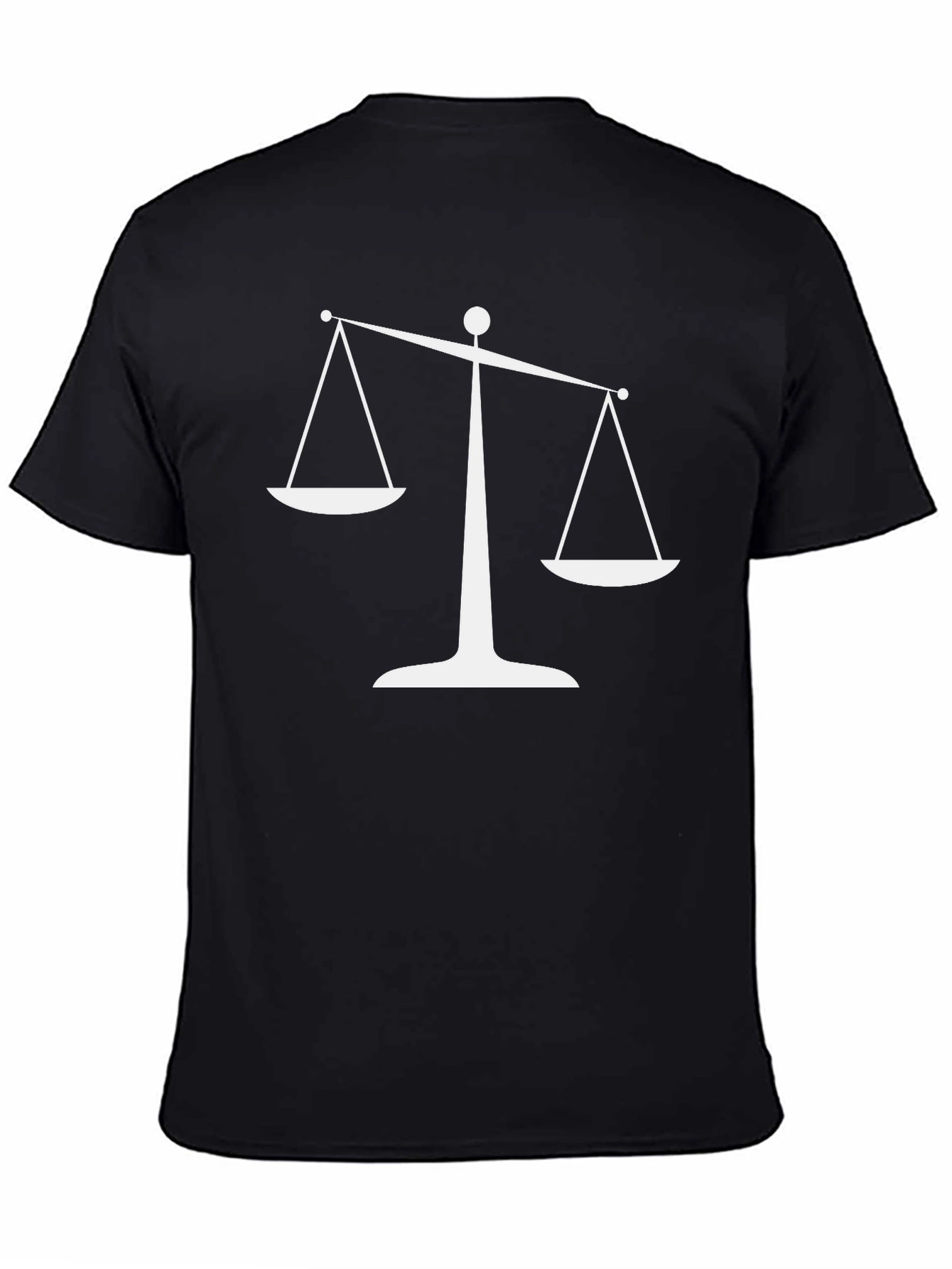 Scales of Justice Graphic Tee - Black Cotton T-Shirt