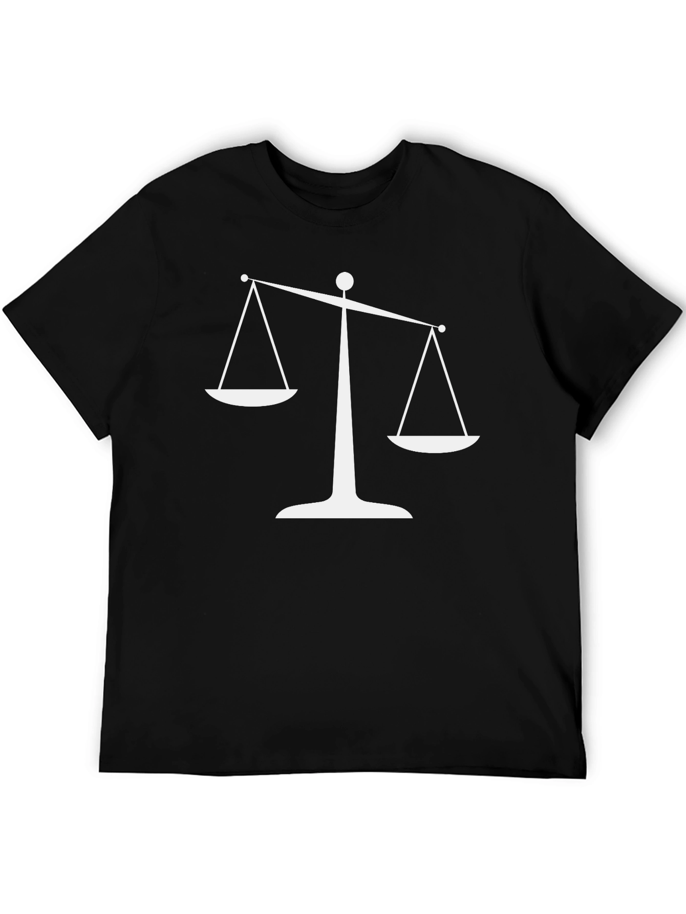 Scales of Justice Graphic Tee - Black Cotton T-Shirt