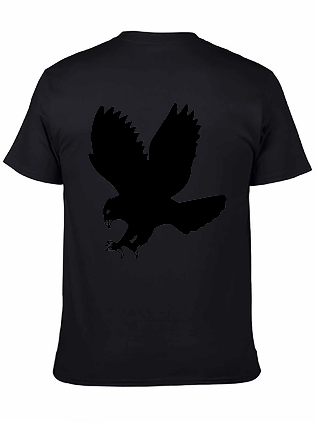 Mens Black T-Shirt - Abstract Bird Graphic