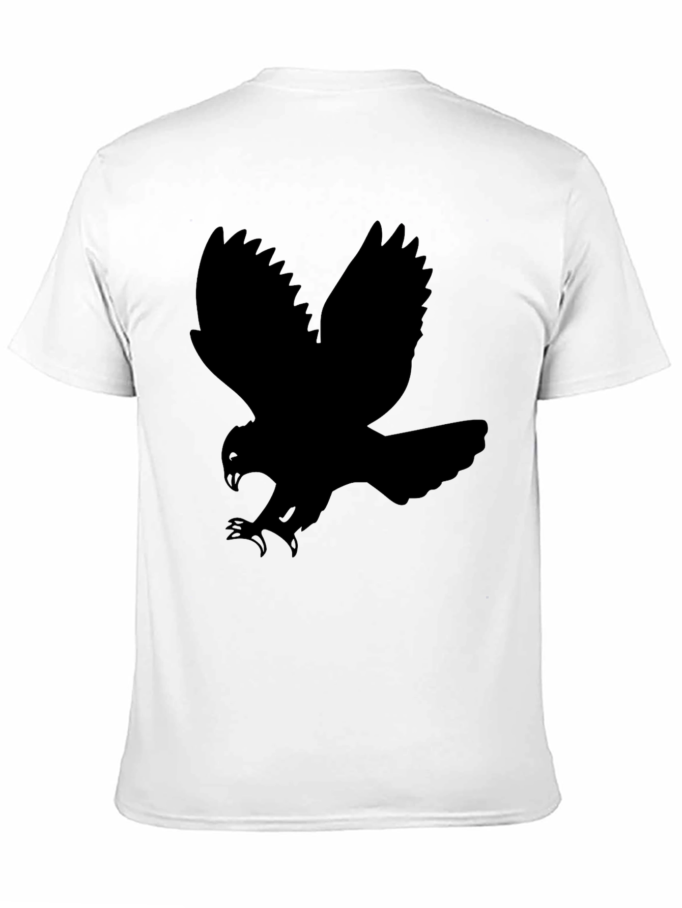 Mens Black T-Shirt - Abstract Bird Graphic