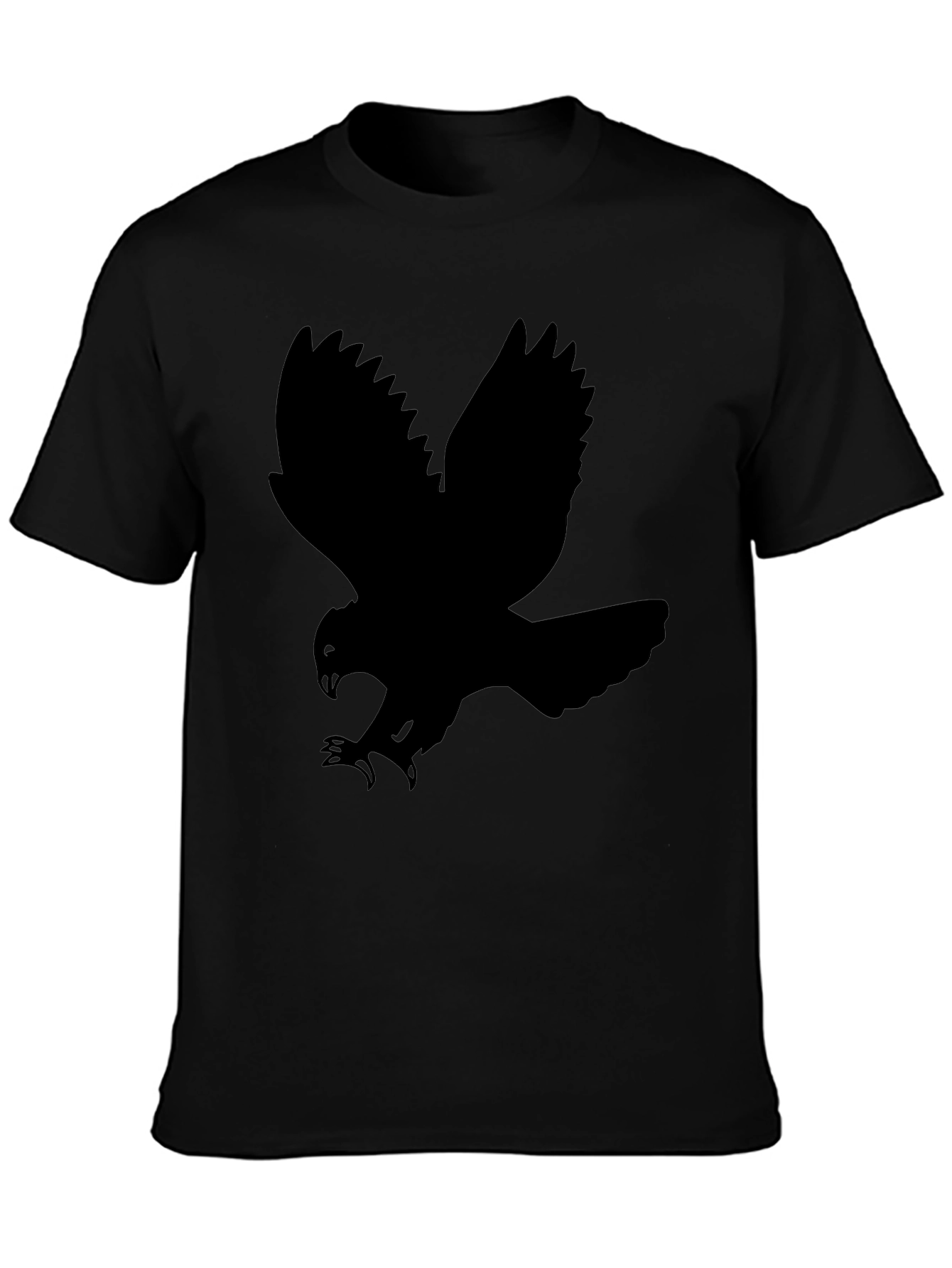 Mens Black T-Shirt - Abstract Bird Graphic