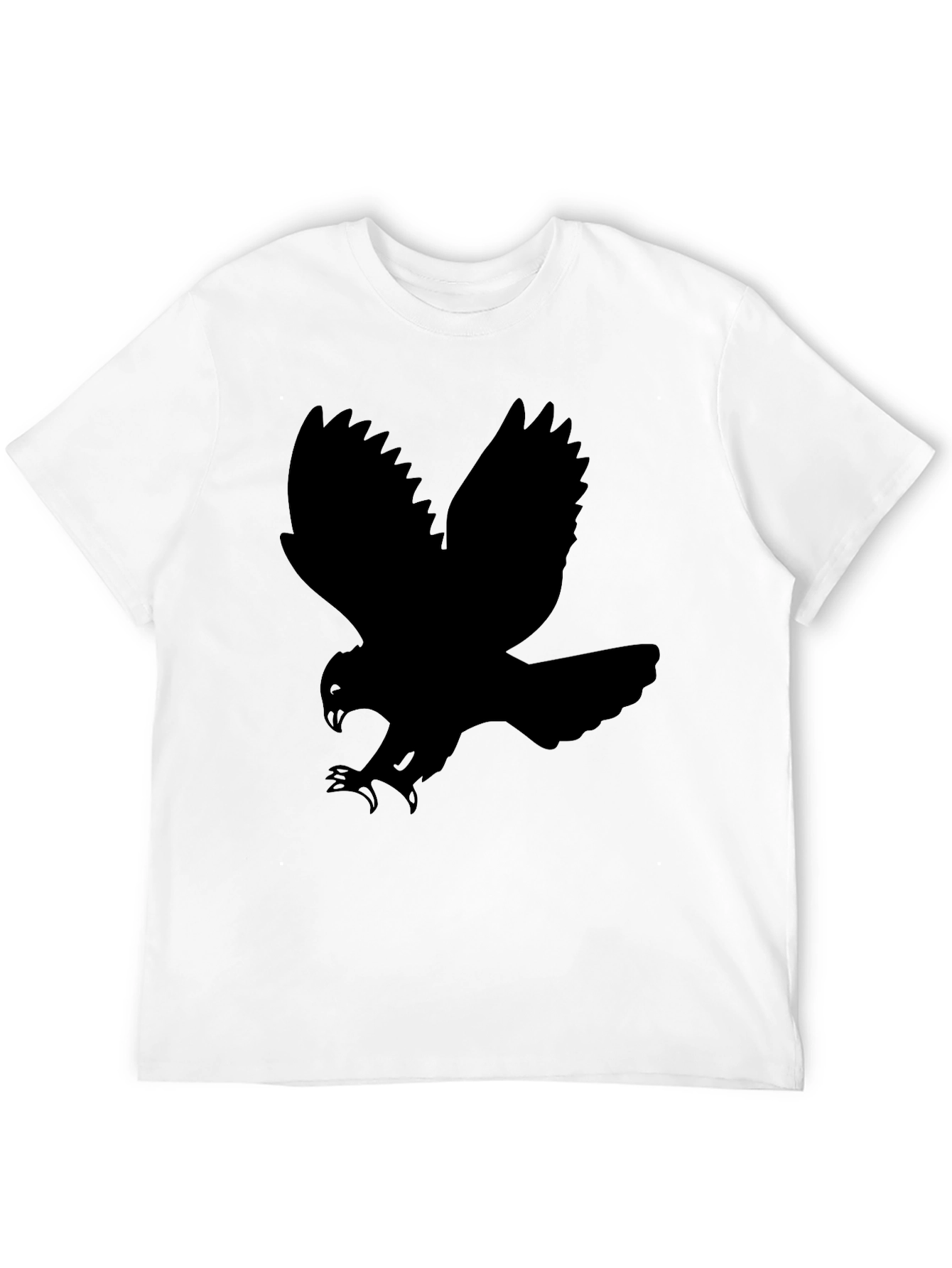Mens Black T-Shirt - Abstract Bird Graphic