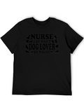 Nurse by Day Dog Lover by Night T-Shirt – Funny Nurse Graphic Tee