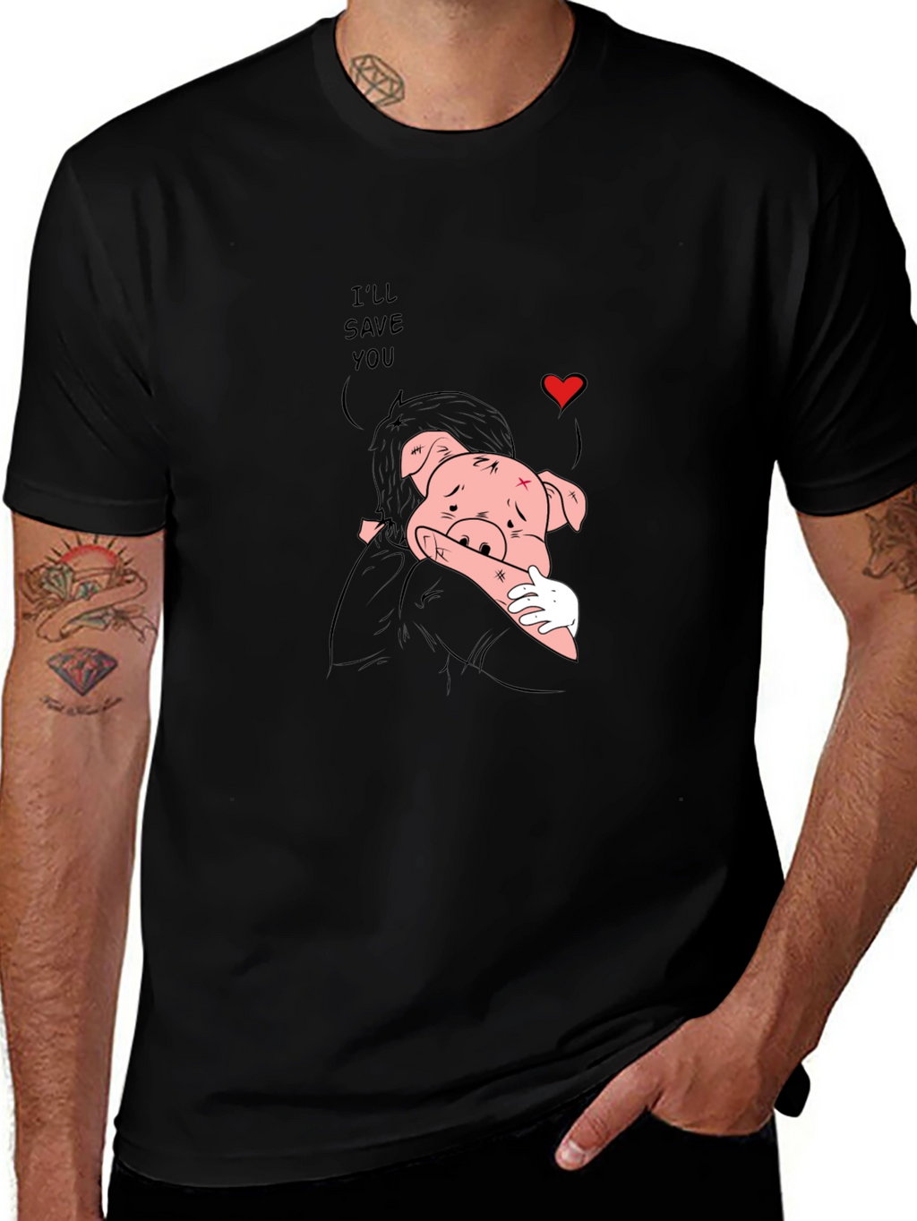 Ill Save You Black Graphic Tee