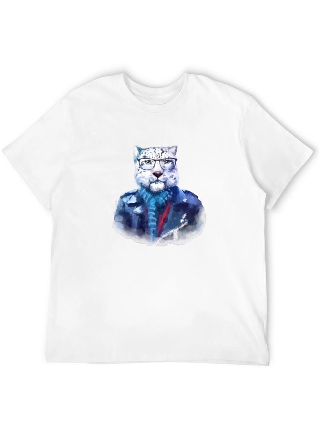 Cool Cat Tee - Leopard in Glasses T-Shirt