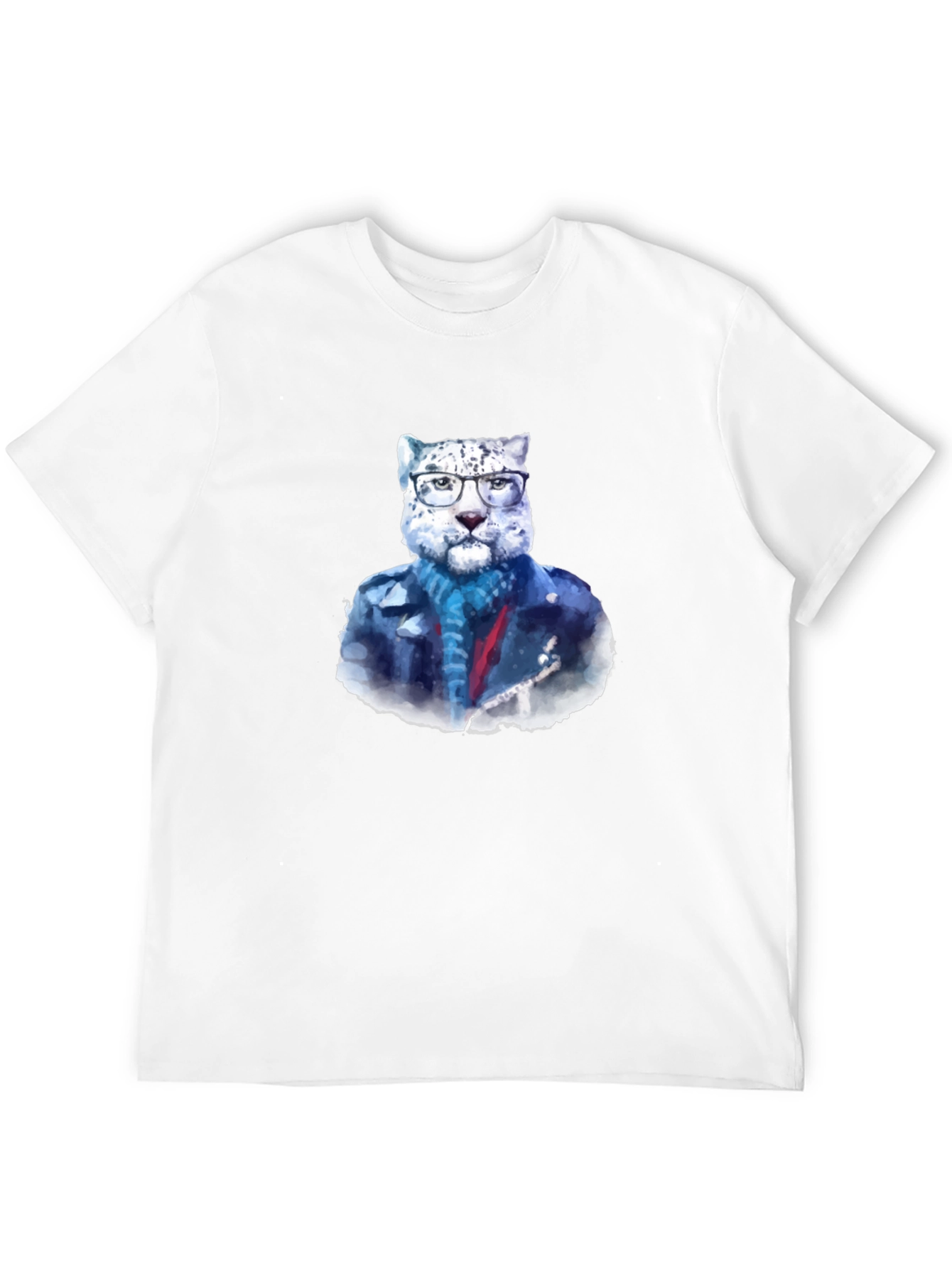 Cool Cat Tee - Leopard in Glasses T-Shirt