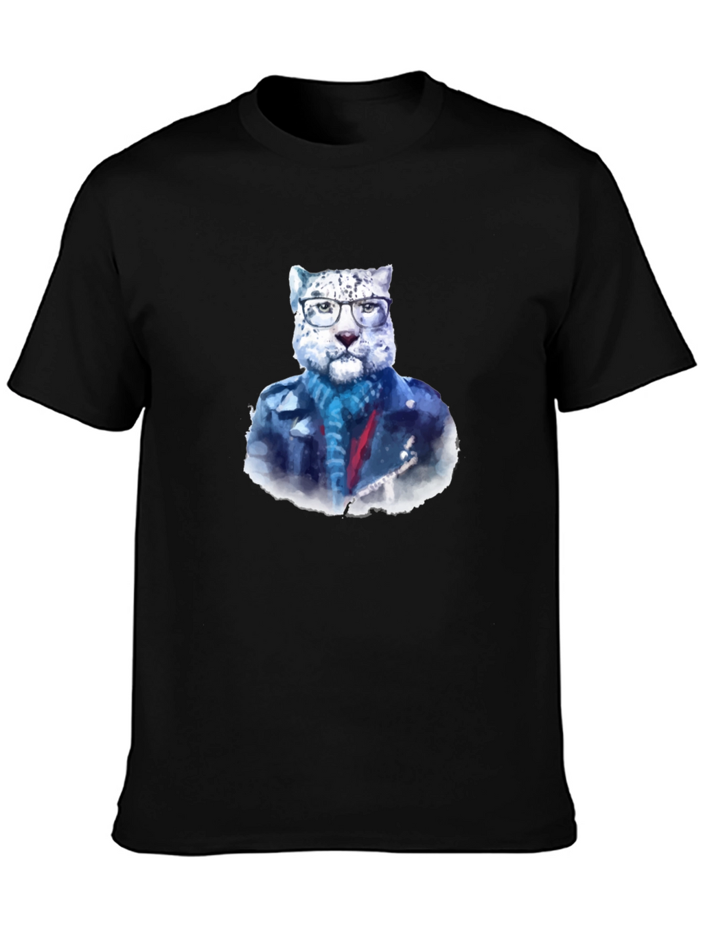Cool Cat Tee - Leopard in Glasses T-Shirt