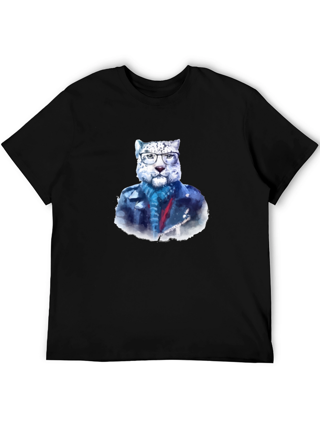 Cool Cat Tee - Leopard in Glasses T-Shirt