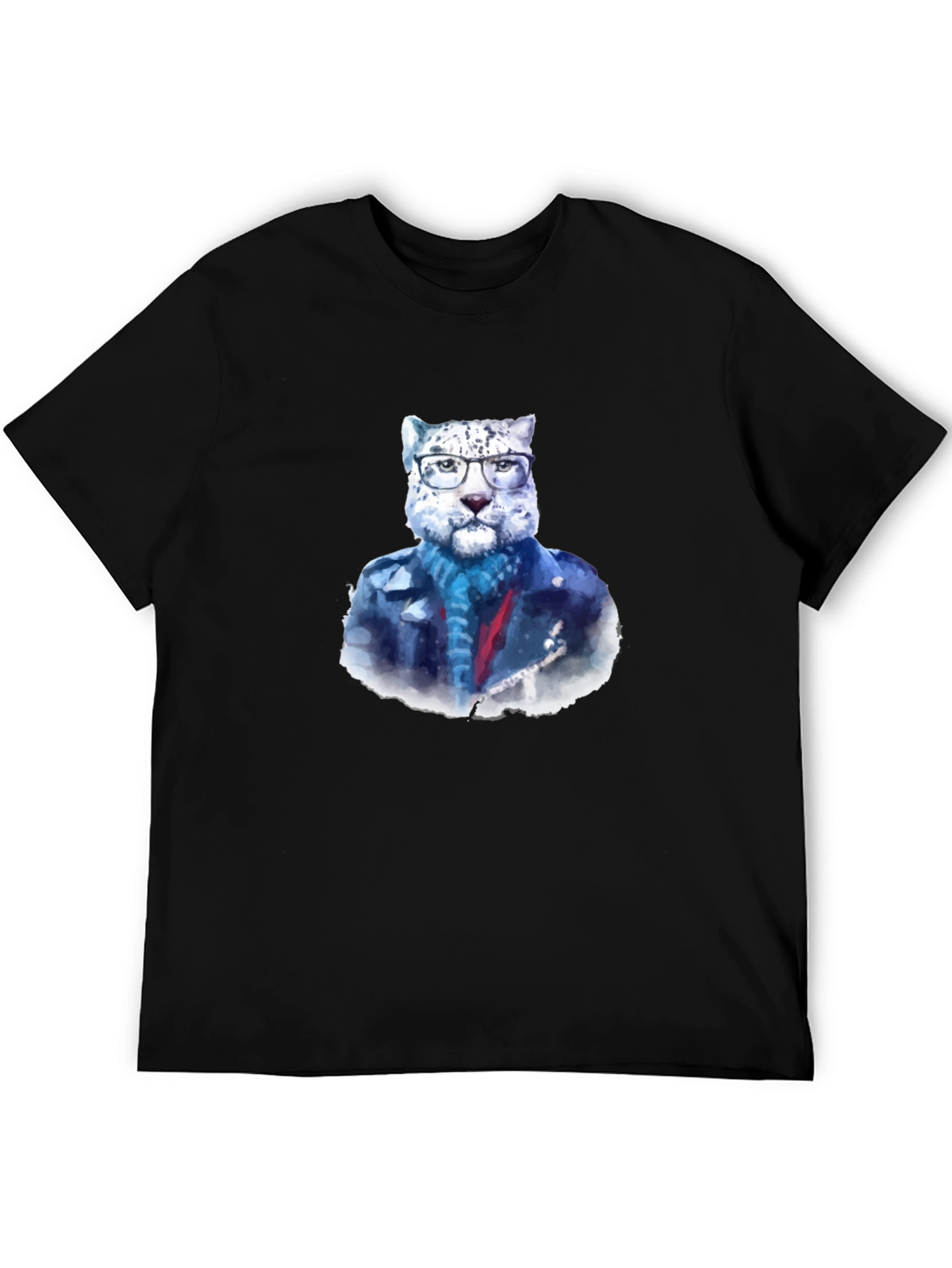 Cool Cat Tee - Leopard in Glasses T-Shirt