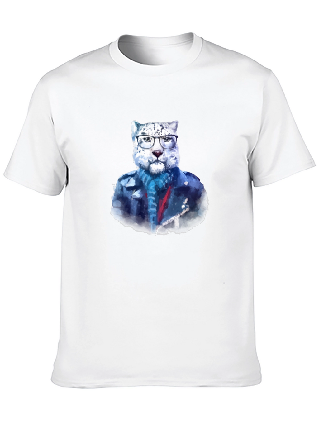 Cool Cat Tee - Leopard in Glasses T-Shirt