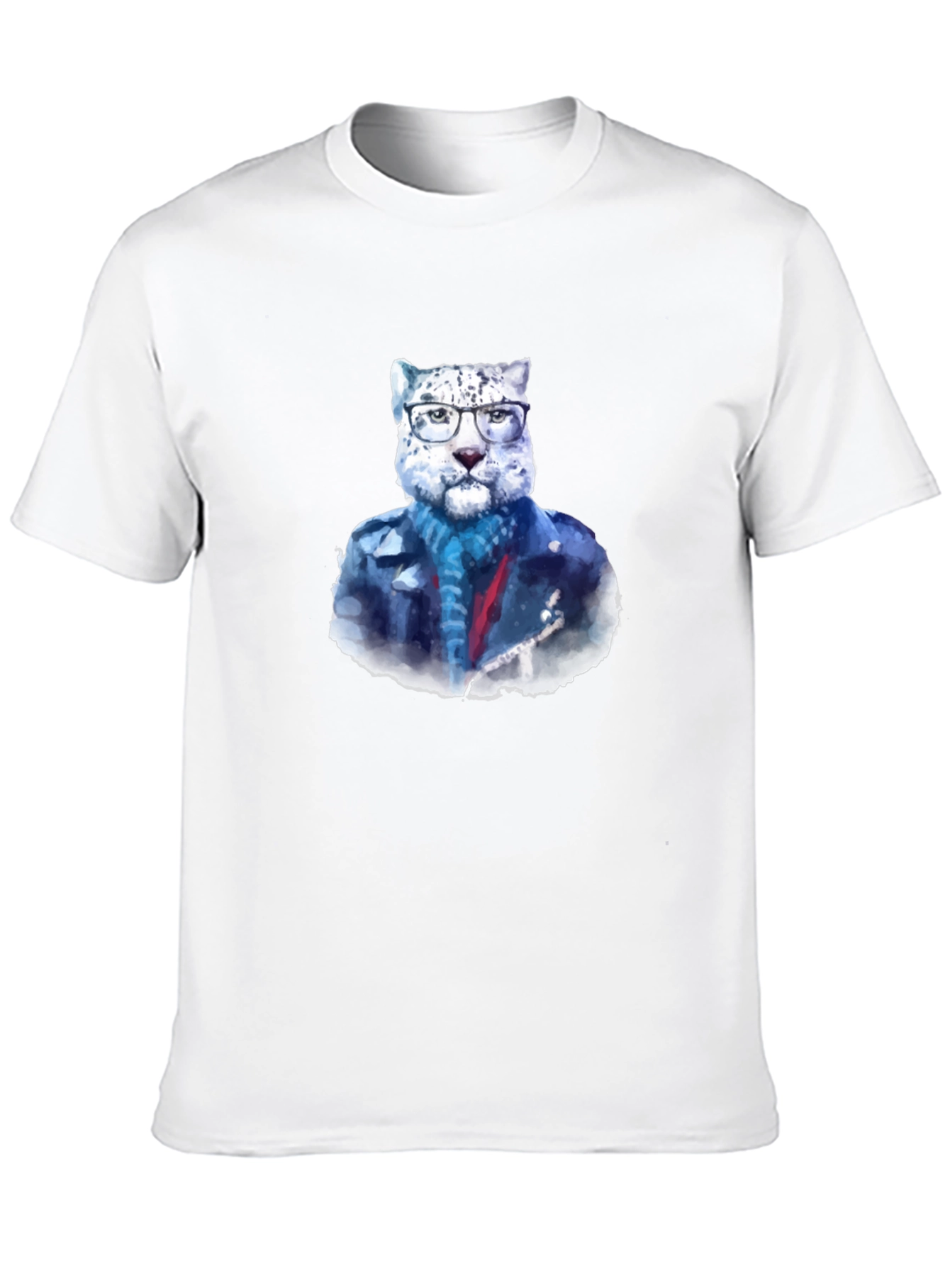 Cool Cat Tee - Leopard in Glasses T-Shirt