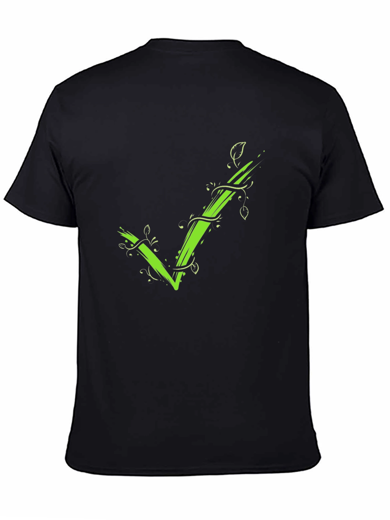 Green Vine Checkmark Tee - Eco-Friendly Style