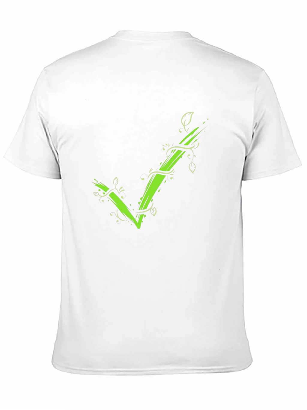 Green Vine Checkmark Tee - Eco-Friendly Style