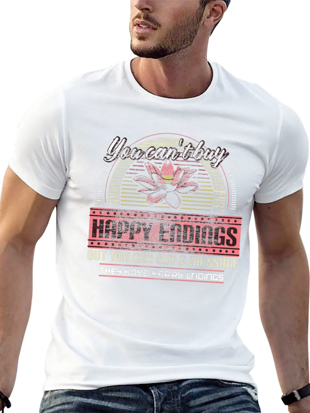 Happy Endings Massage T-Shirt Funny Novelty Tee