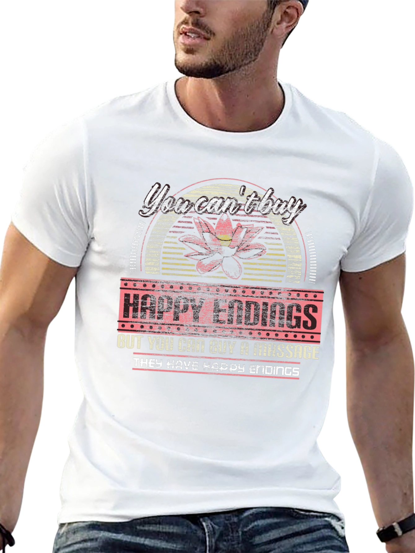 Happy Endings Massage T-Shirt Funny Novelty Tee